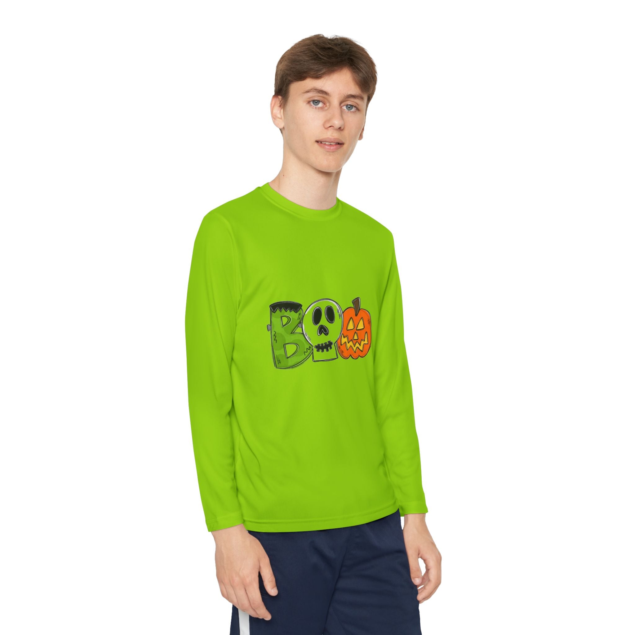 Halloween BOO Youth Long Sleeve Competitor T-Shirt