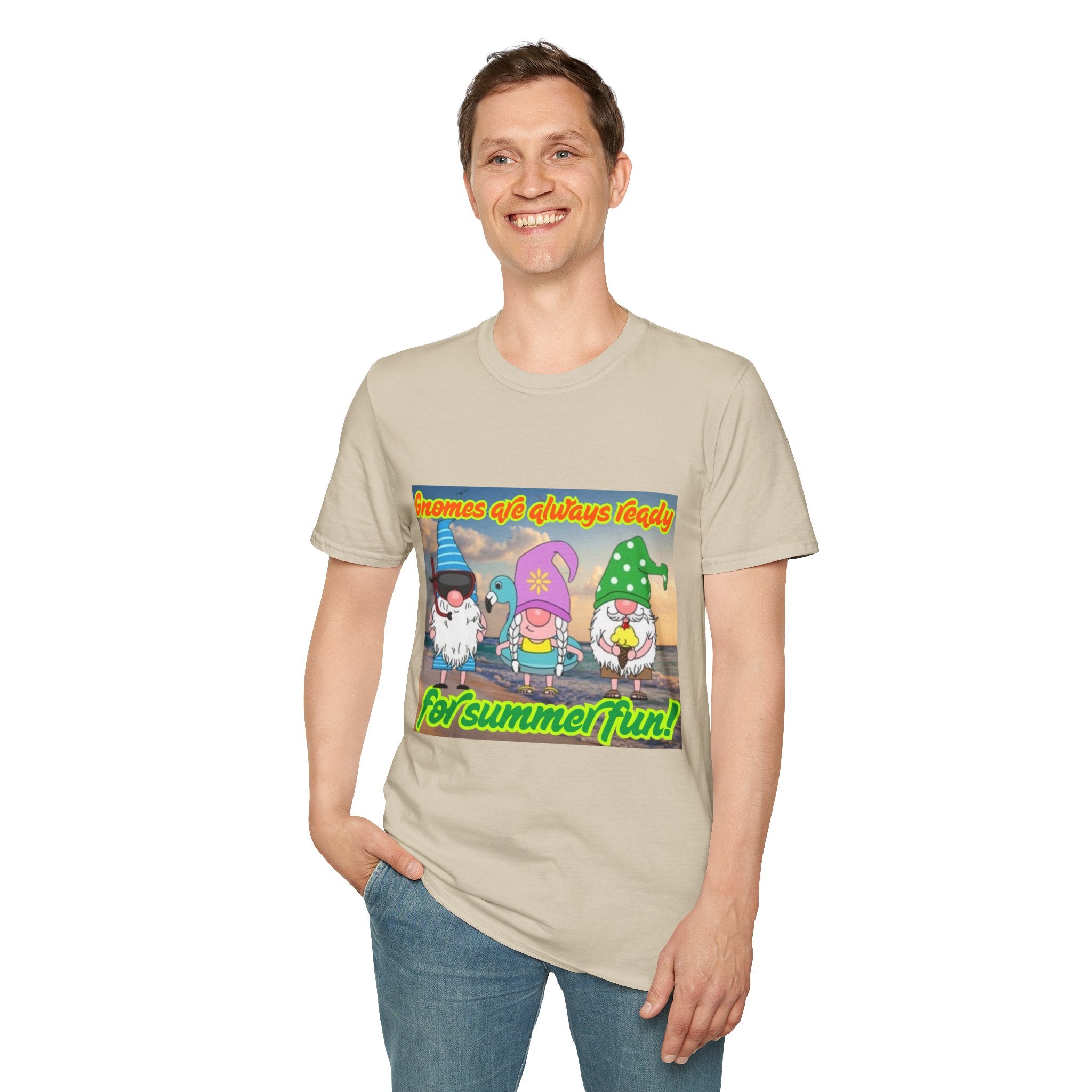 Gnomes Are Always Ready For Summer Fun! Unisex Softstyle T-Shirt