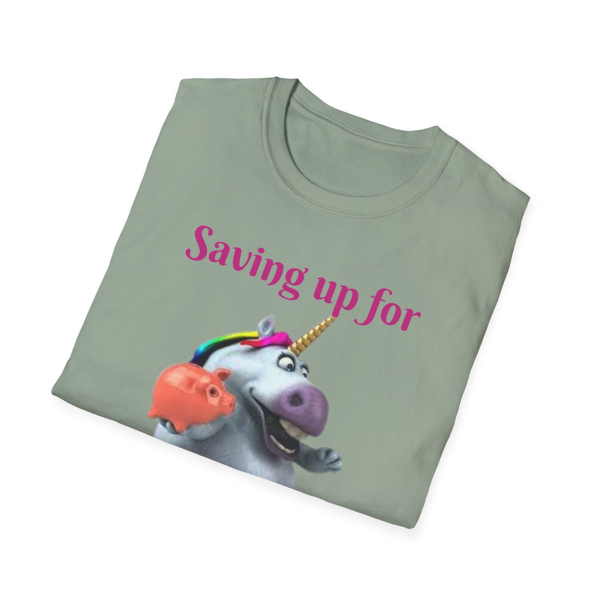 Saving Up For A Sparkle-Filled Adventure Unicorn Unisex Softstyle T-Shirt