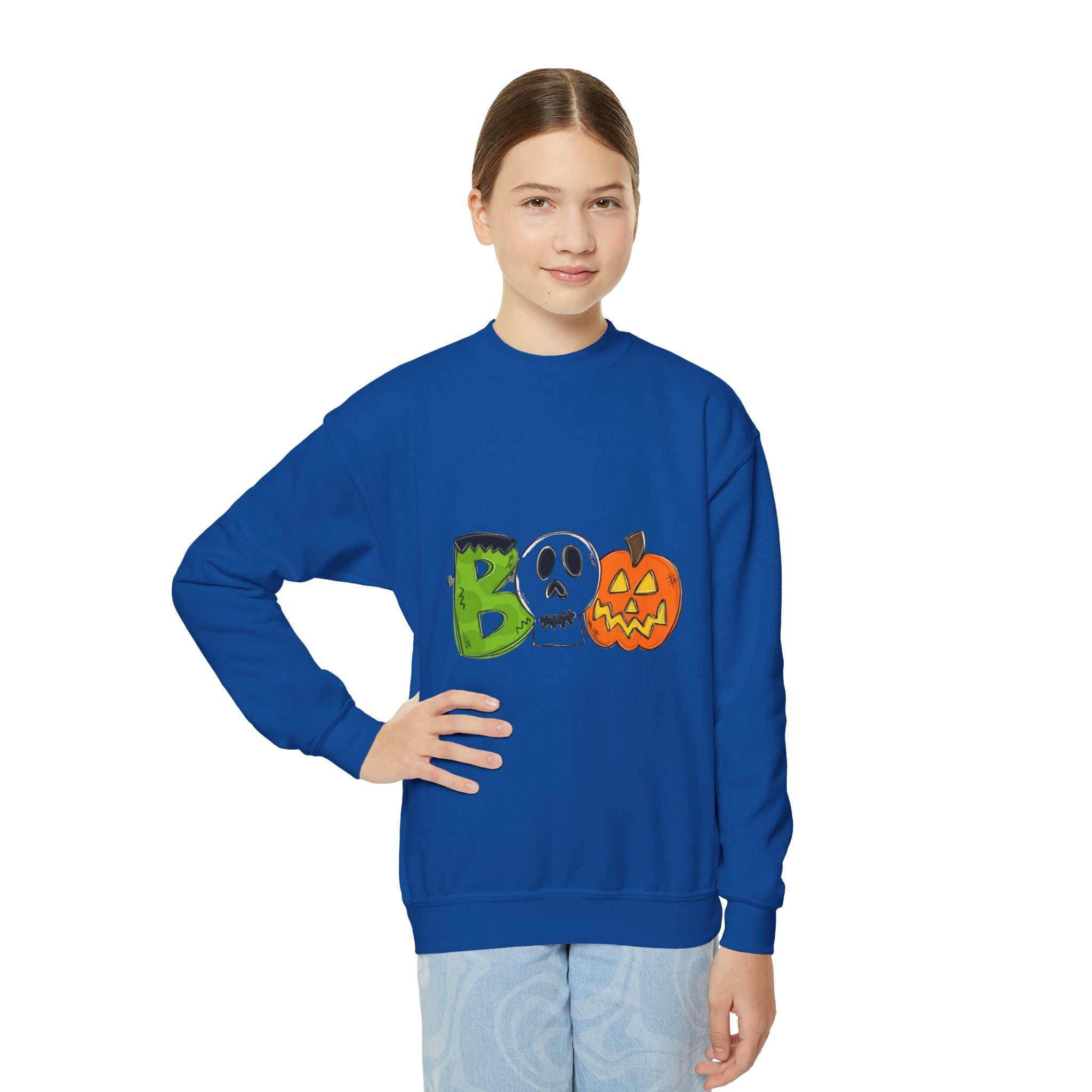 Halloween BOO Youth Crewneck Sweatshirt