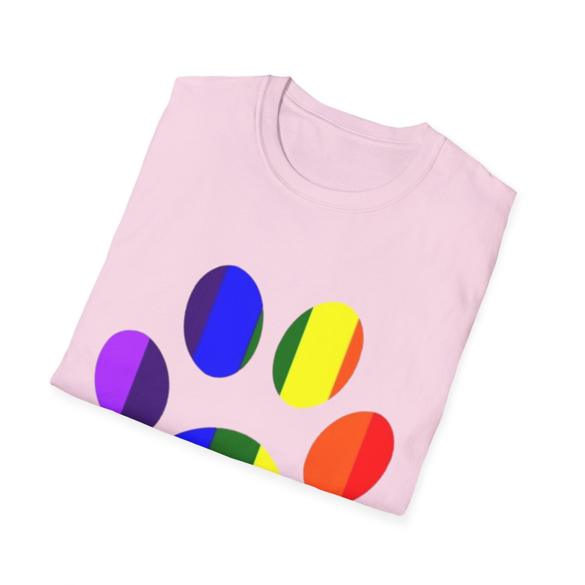 Pride Paw Print Unisex Softstyle T-Shirt