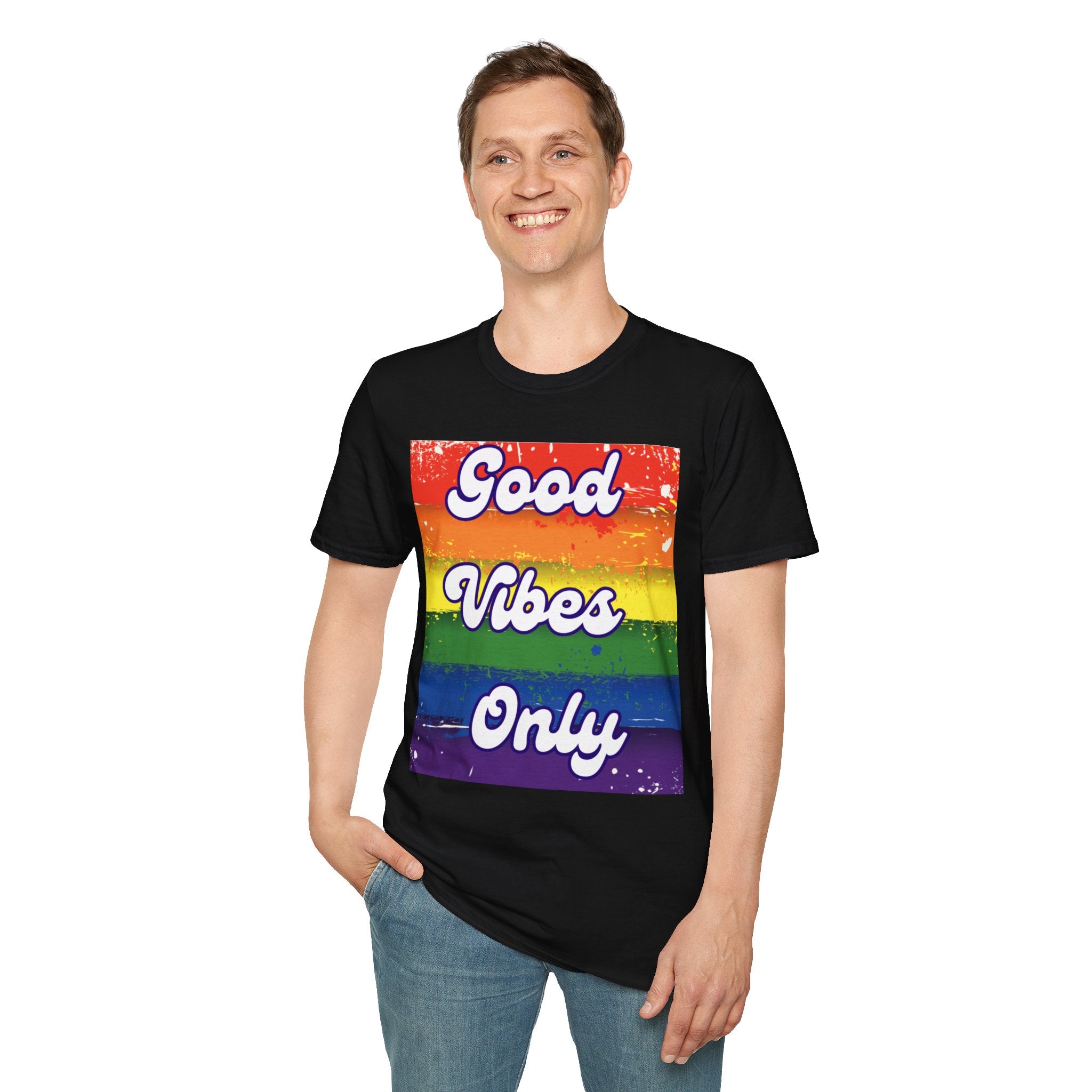 Good Vibes Only White Unisex Softstyle T-Shirt