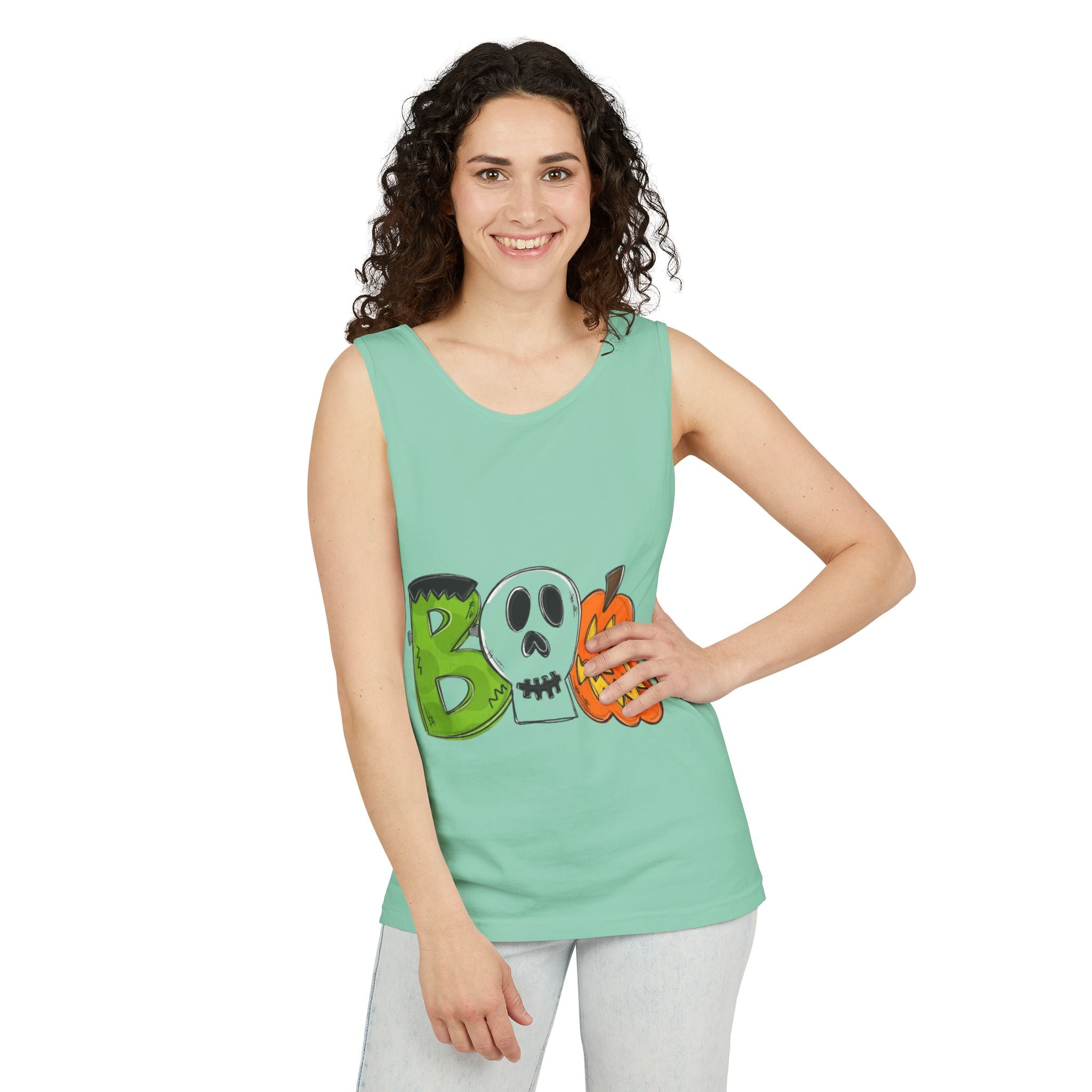 Halloween BOO Unisex Garment-Dyed Tank Top