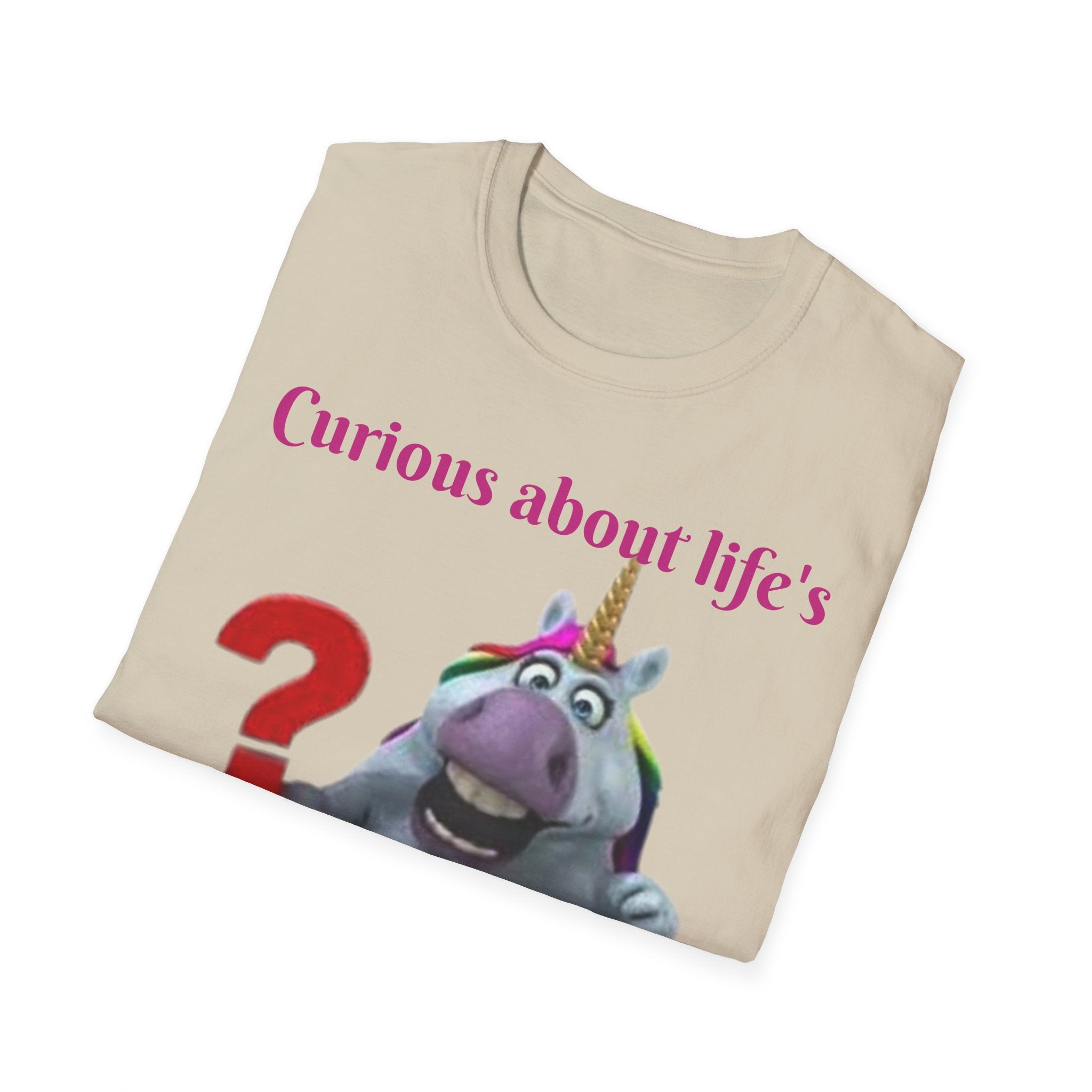 Curious About Life's Magical Mysteries Unicorn Unisex Softstyle T-Shirt