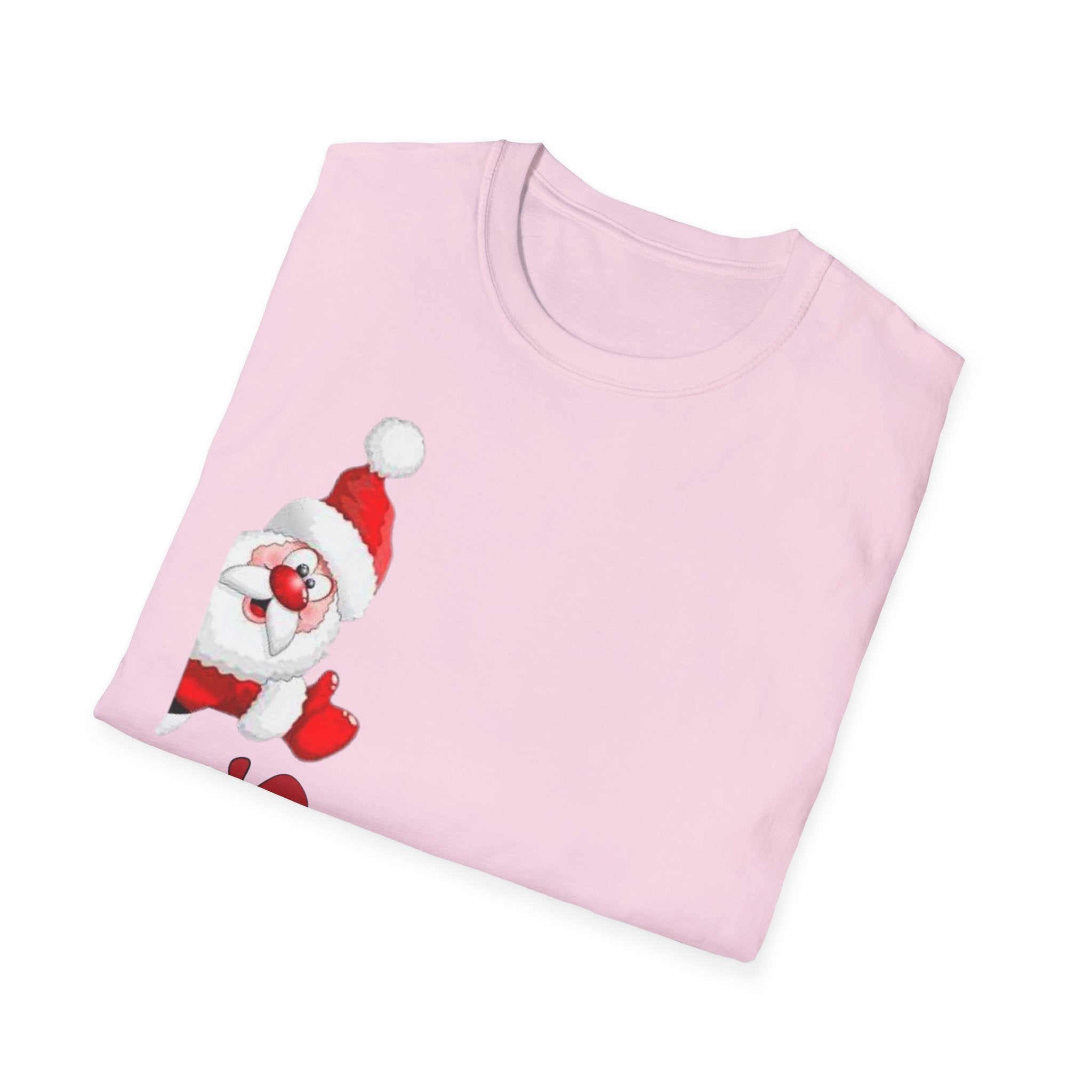 Christmas Santa and Reindeer Unisex Softstyle T-Shirt