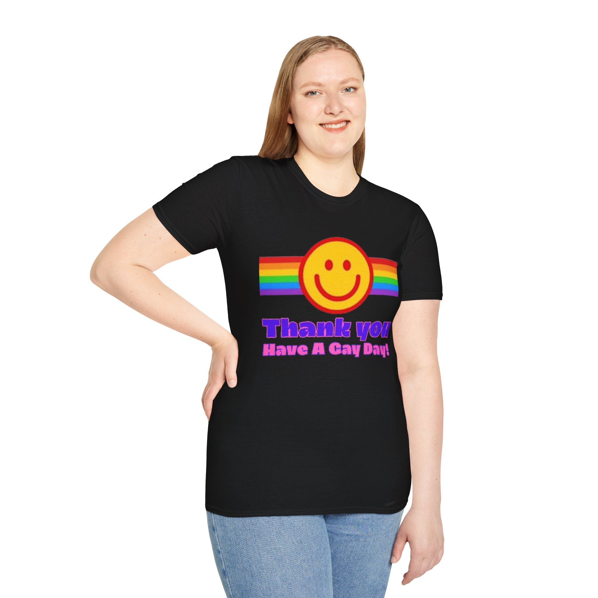 Thank You Have A Gay Day Unisex Softstyle T-Shirt