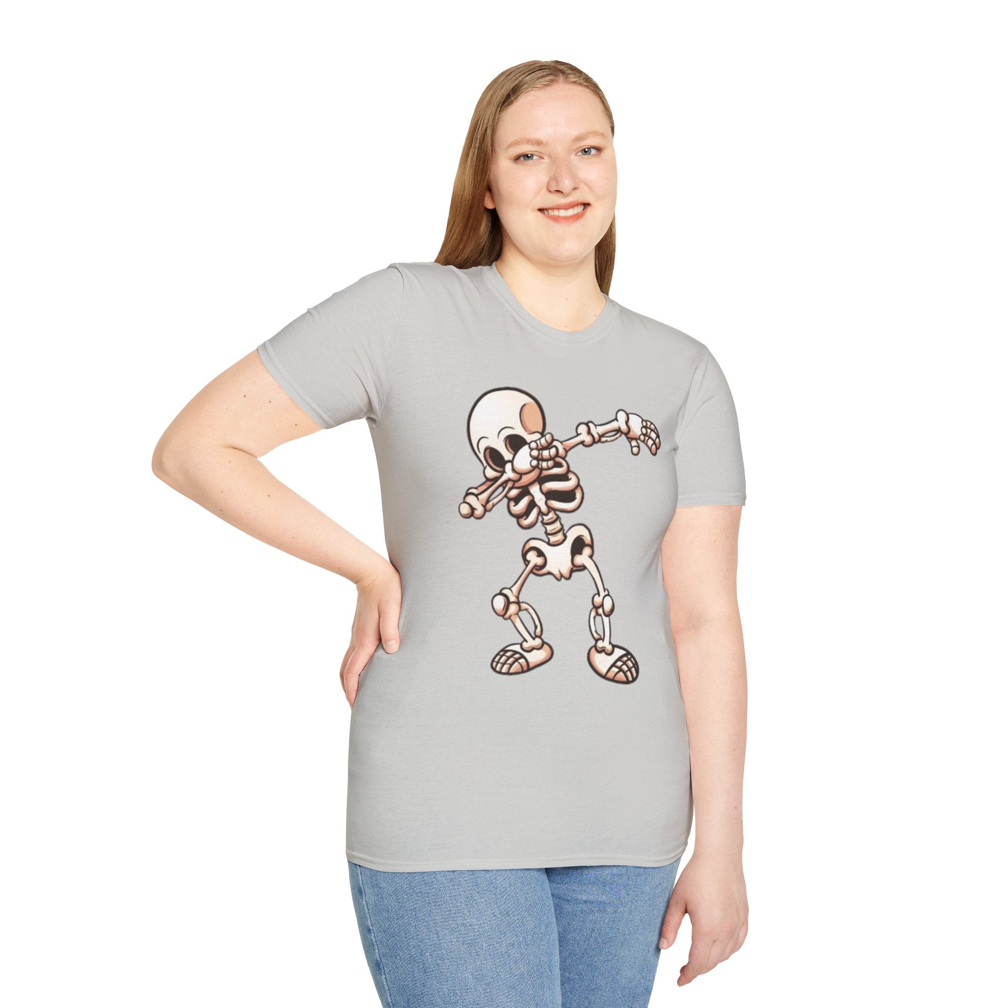 Dabbing Halloween Skeleton Unisex Softstyle T-Shirt