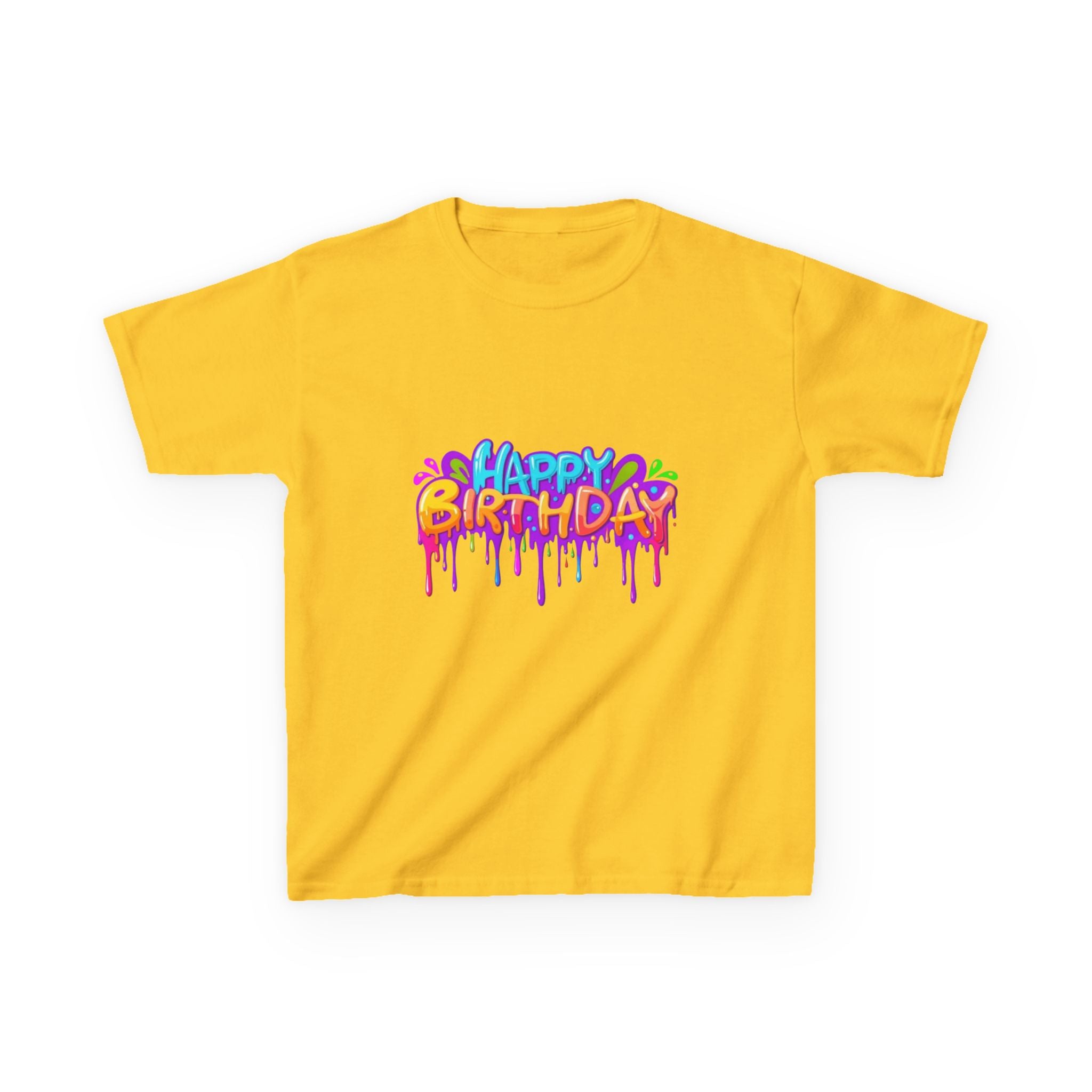 Happy Birthday Kids Heavy Cotton™ Short Sleeve T-Shirt Personalize It!