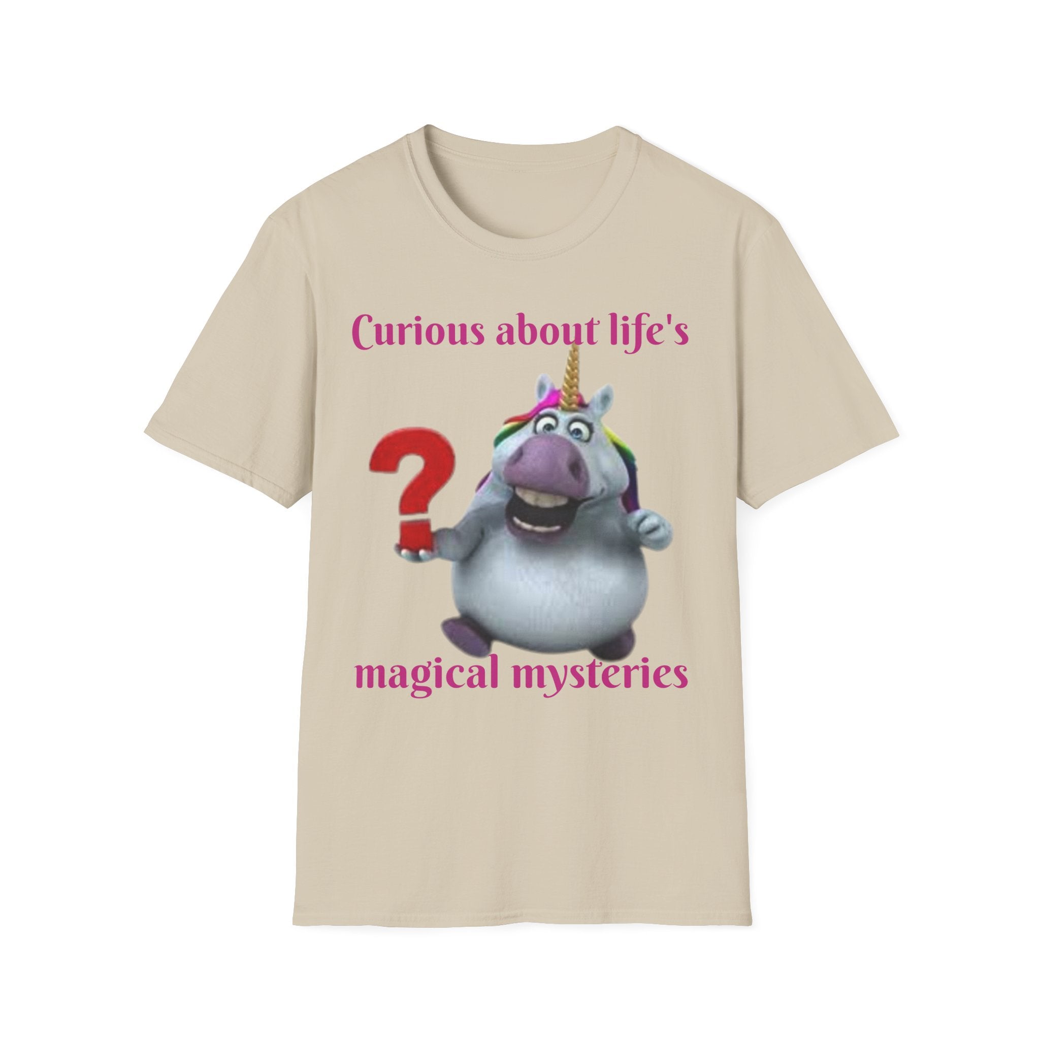 Curious About Life's Magical Mysteries Unicorn Unisex Softstyle T-Shirt