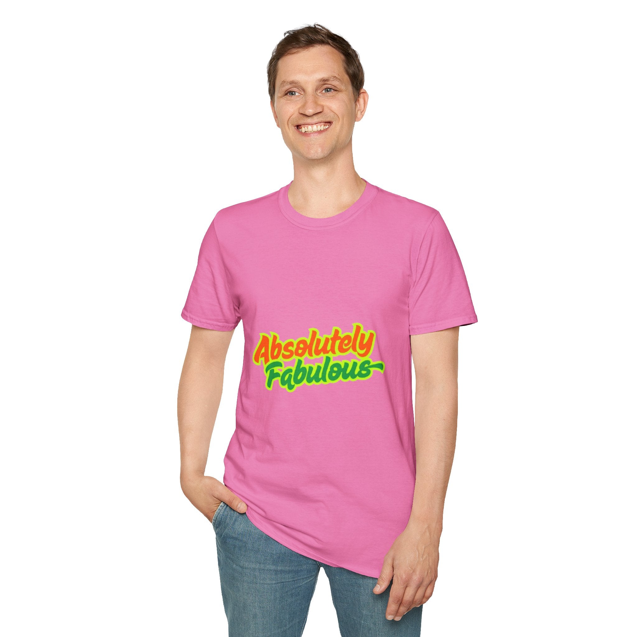 Absolutely Fabulous Orange/Green Unisex Softstyle T-Shirt