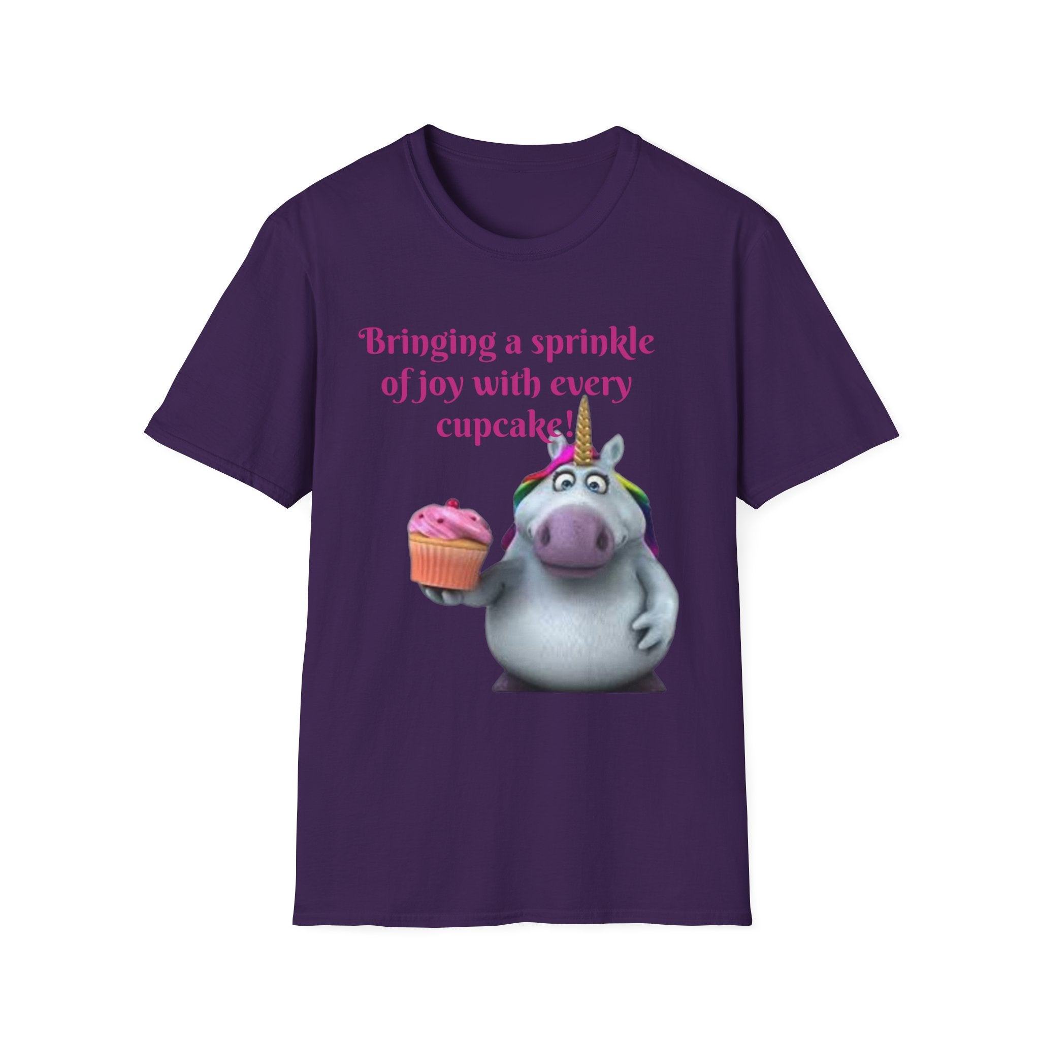Bringing A Sprinkle Of Joy With Every Cupcake Unicorn Unisex Softstyle T-Shirt