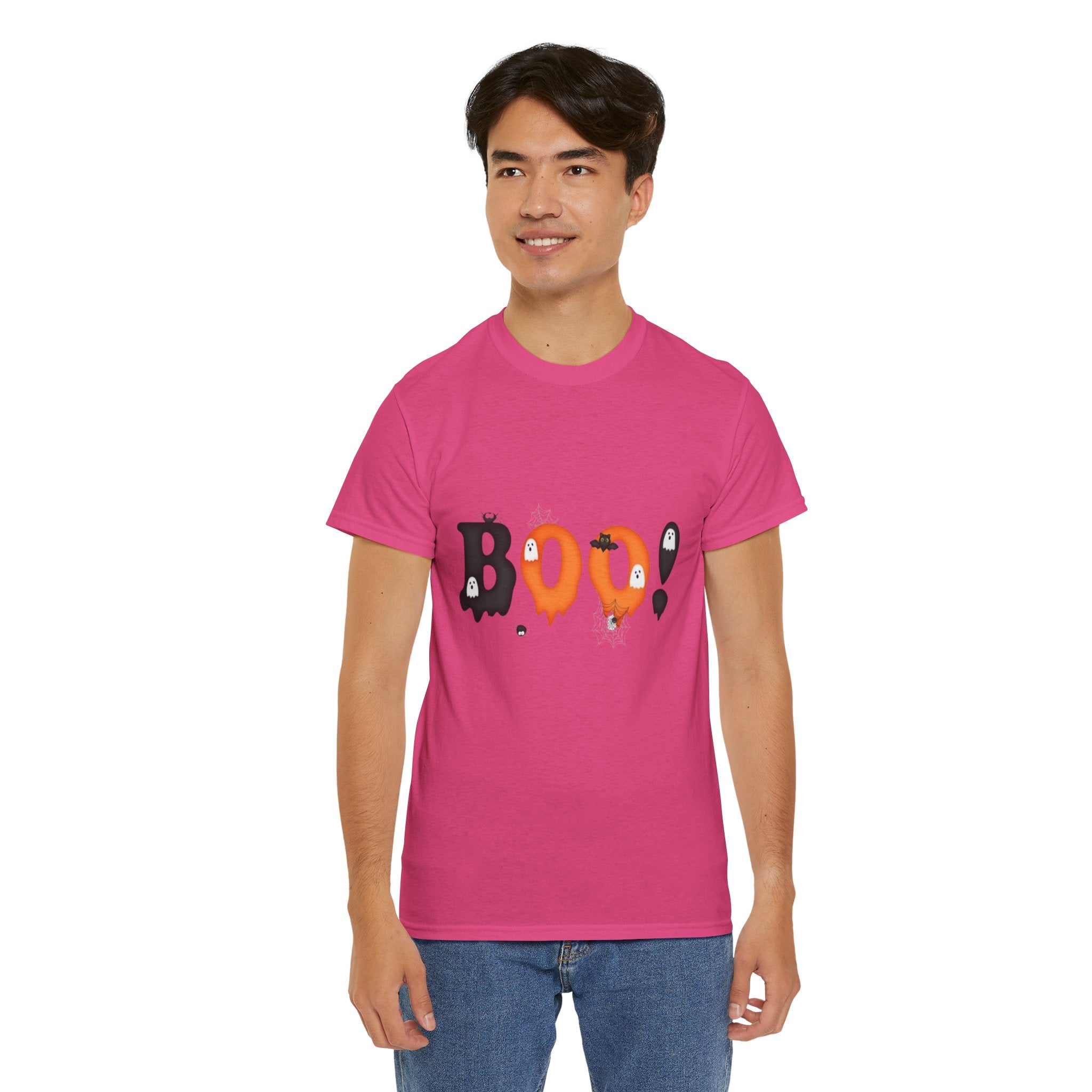 Halloween BOO! Unisex Short Sleeve Heavy Cotton T-Shirt