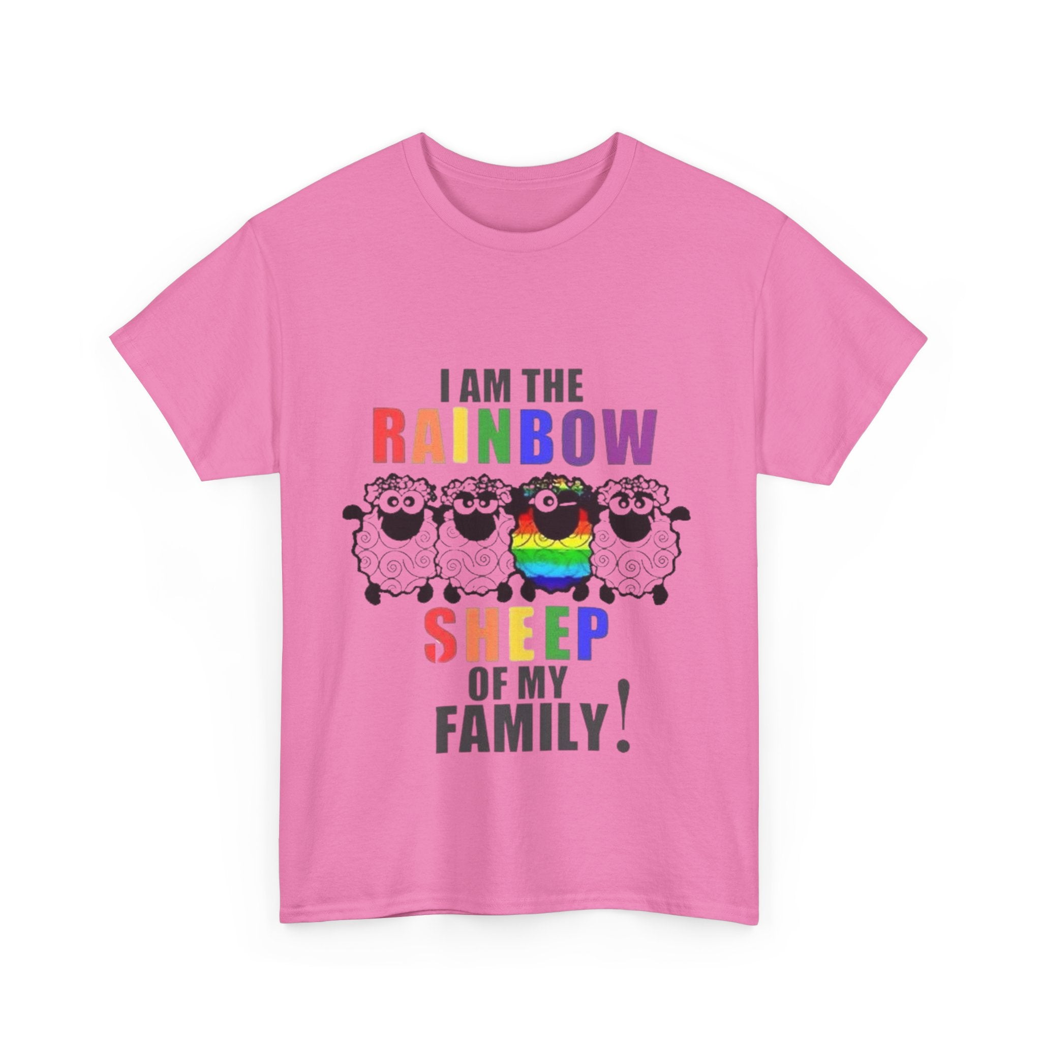 I Am The Rainbow Sheep Of My Family Unisex Heavy Cotton T-Shirt