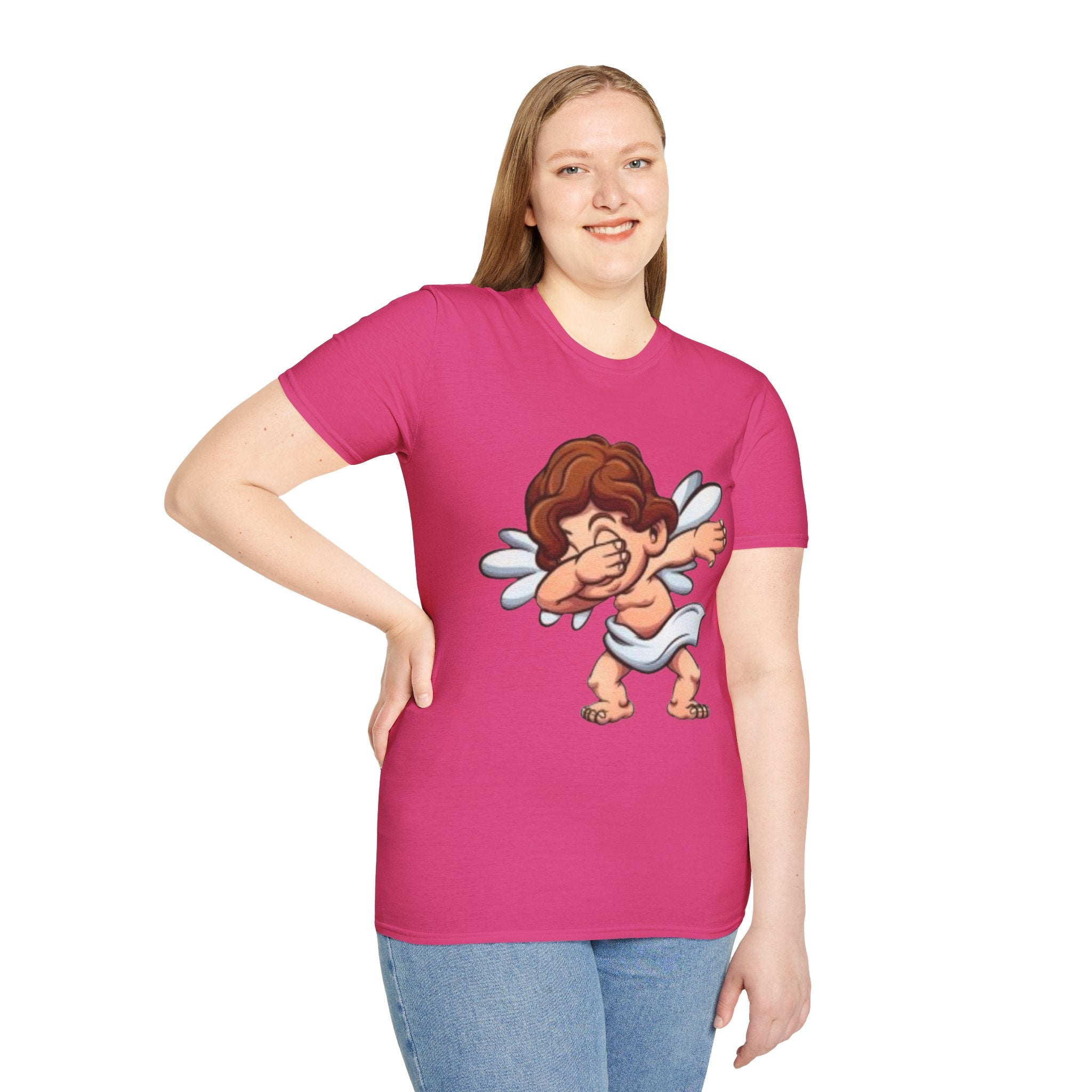 Dabbing Double Sided Angel & Devil Unisex Softstyle T-Shirt