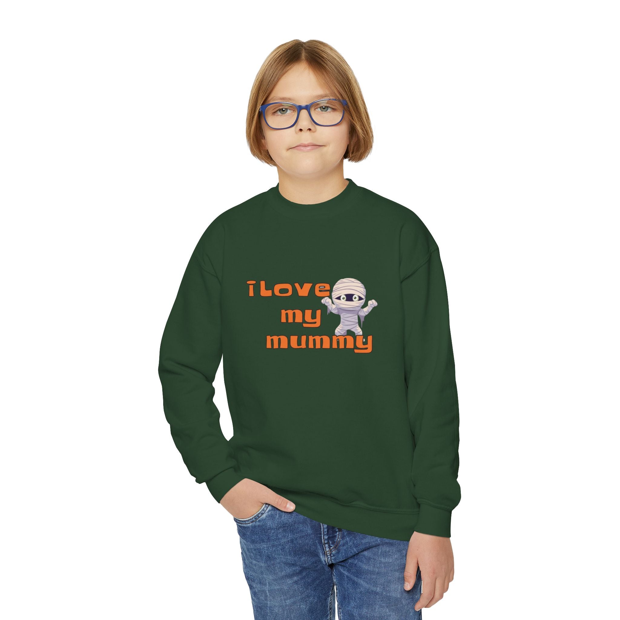 I Love My Mummy Youth Crewneck Sweatshirt
