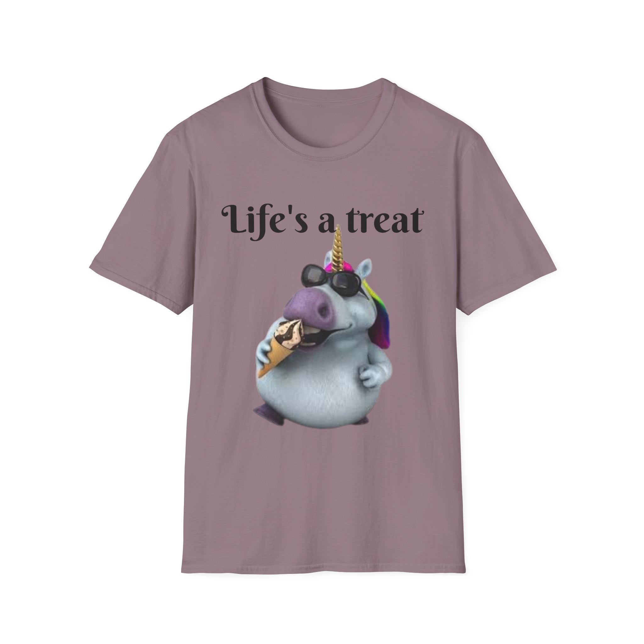 Life's A Treat Unicorn Unisex Softstyle T-Shirt