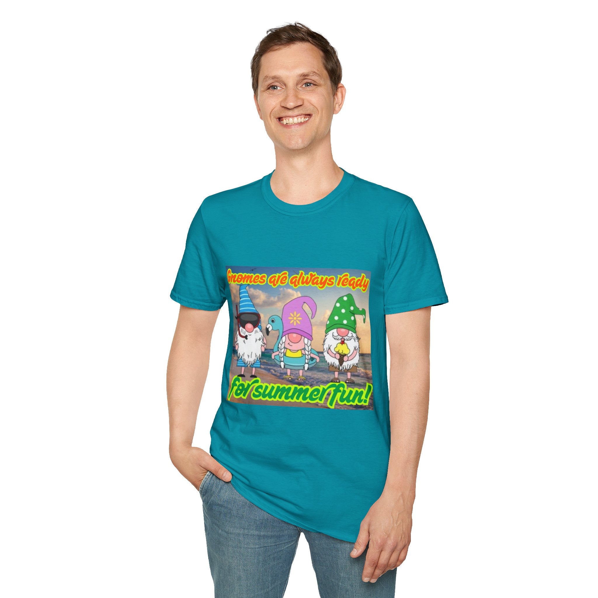 Gnomes Are Always Ready For Summer Fun! Unisex Softstyle T-Shirt