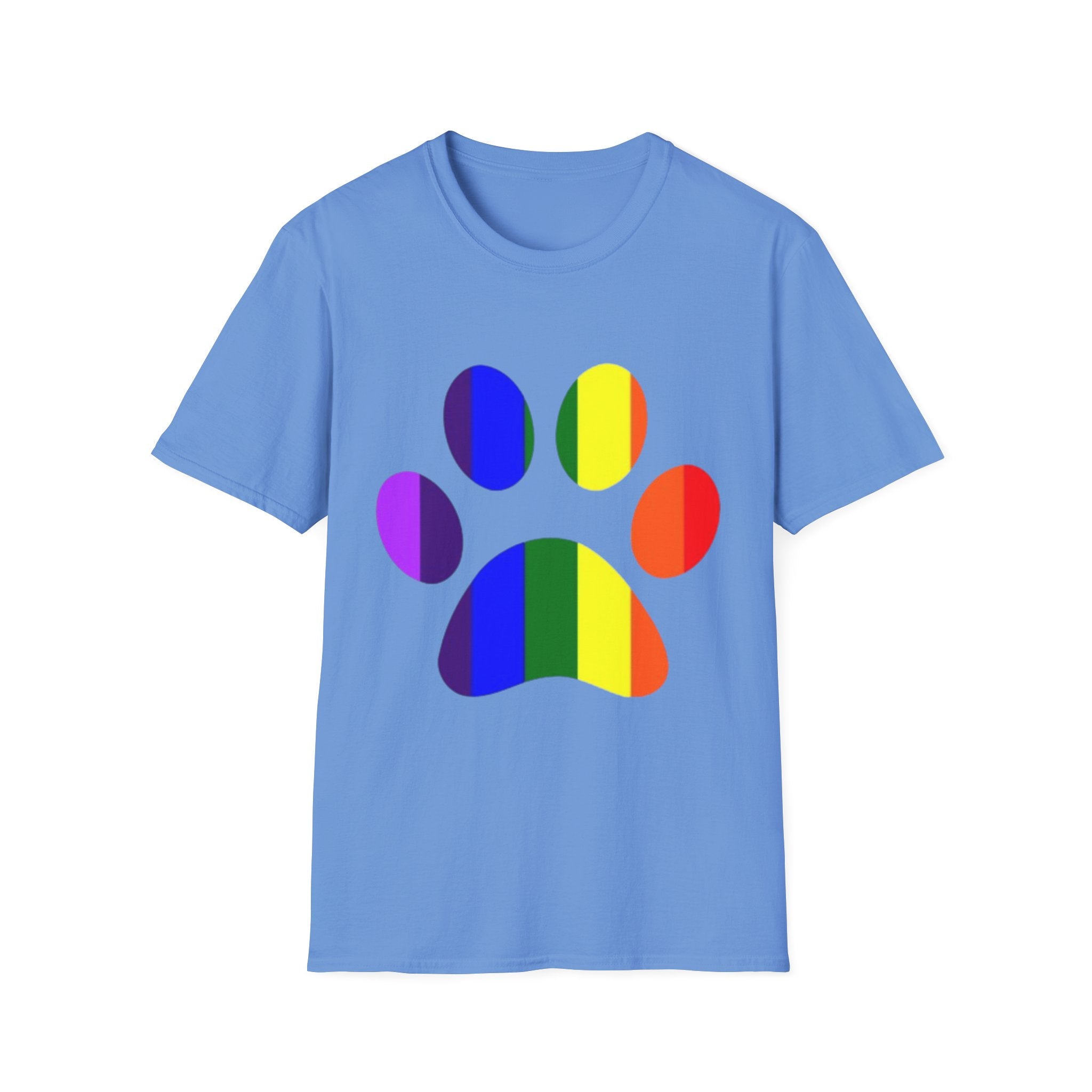 Pride Paw Print Unisex Softstyle T-Shirt