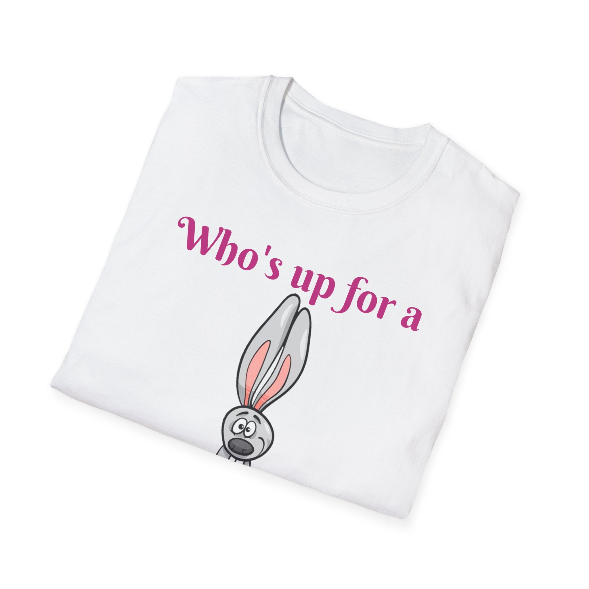 Who's Up For A Treasure Hunt Bunny Unisex Softstyle T-Shirt