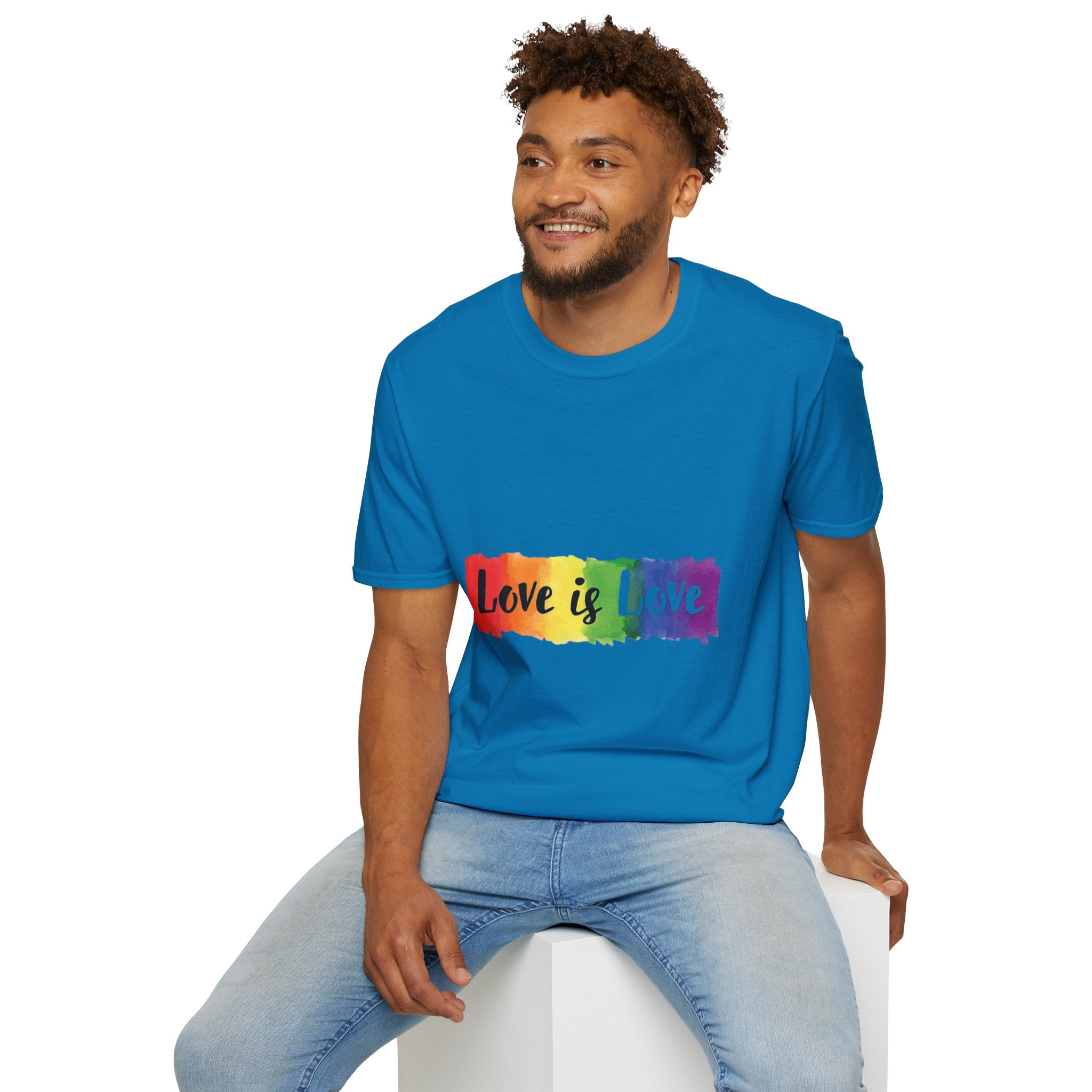 Rainbow Love is Love Unisex Softstyle T-Shirt