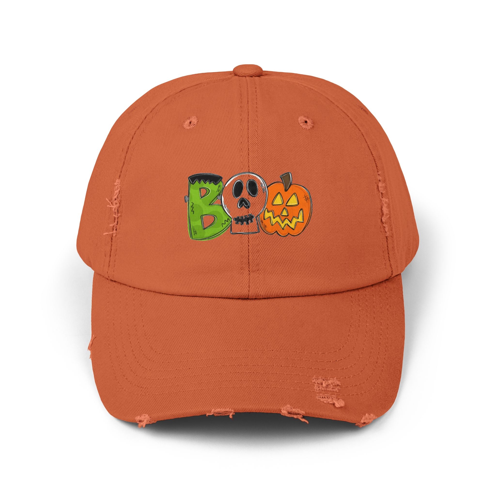 Halloween BOO Unisex Distressed Cap