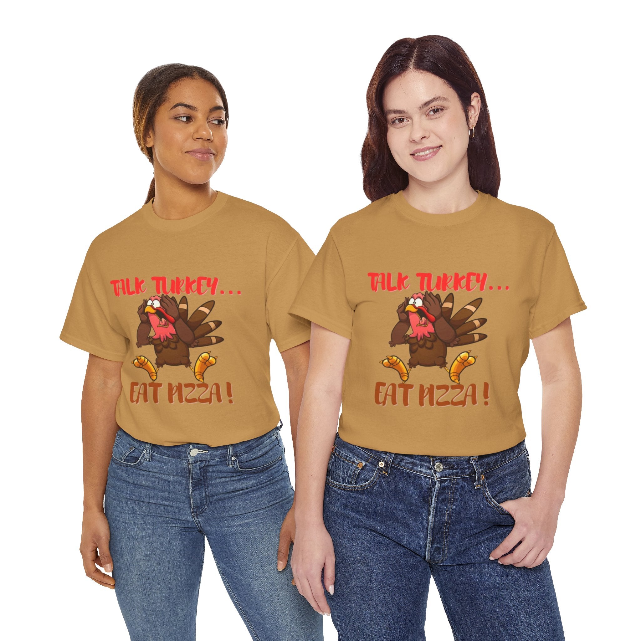 Talk Turkey... Eat Pizza! Unisex Heavy Cotton T-Shirt