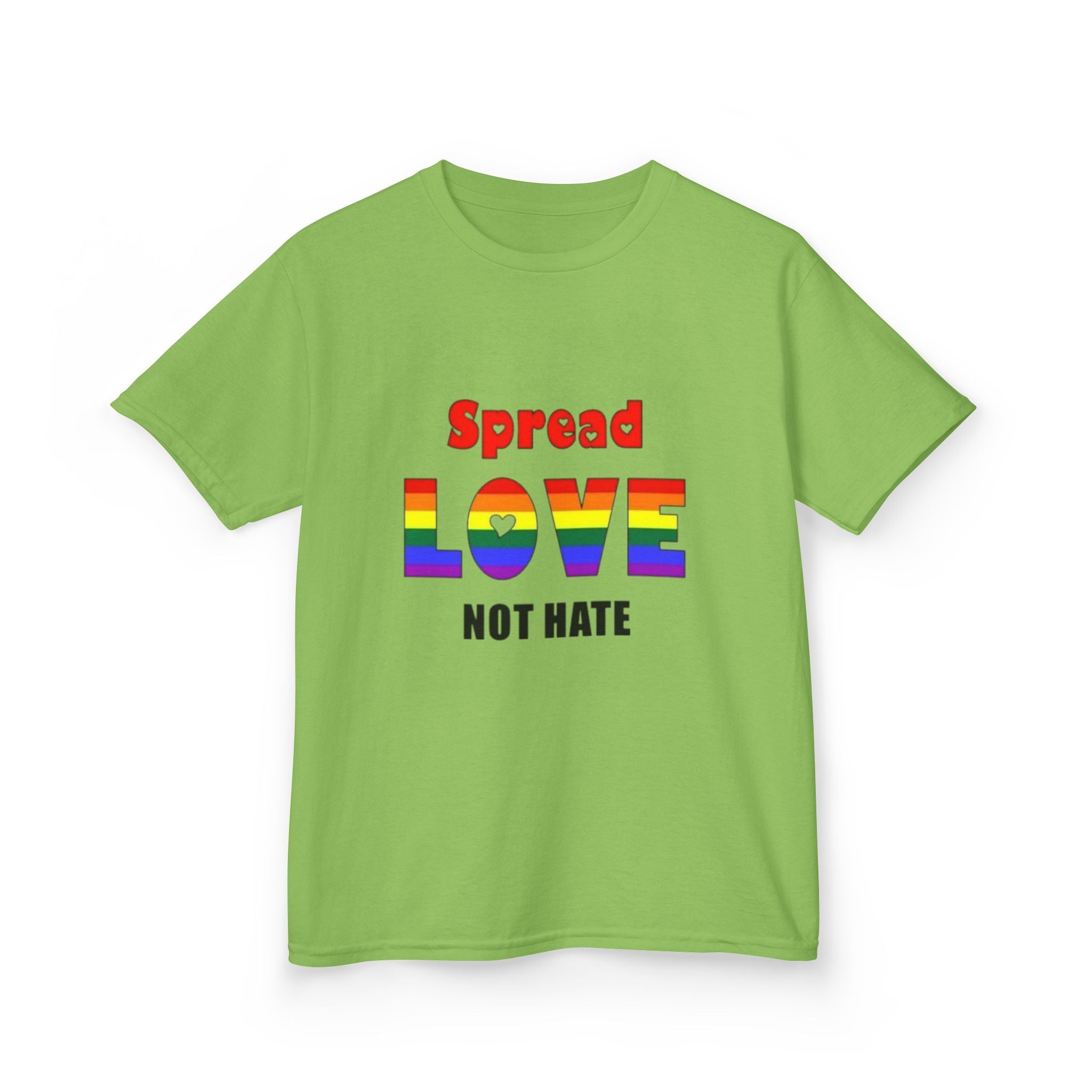 Kids Spread Love Not Hate Heavy Cotton T-Shirt