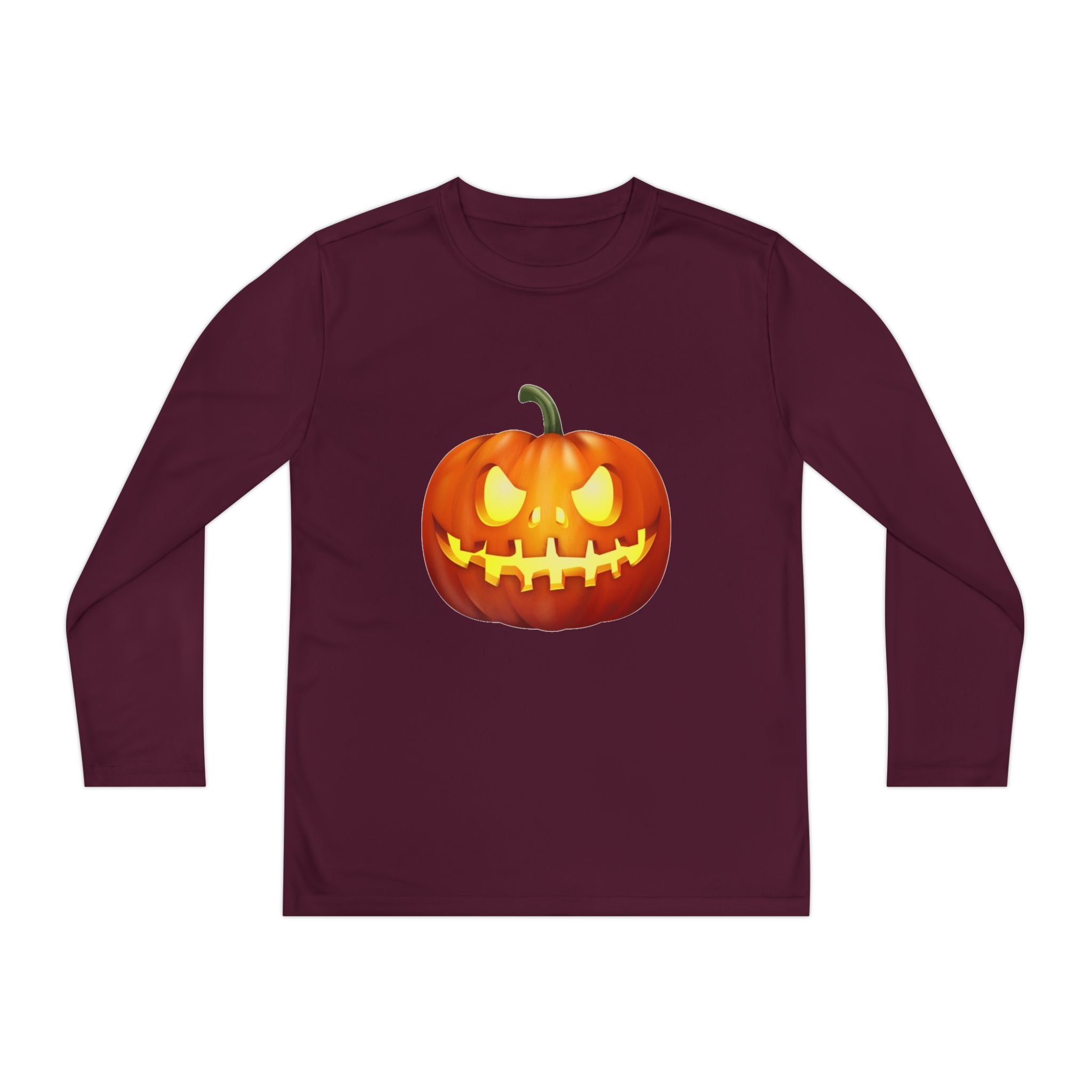 Halloween Pumpkin Youth Long Sleeve Competitor T-Shirt