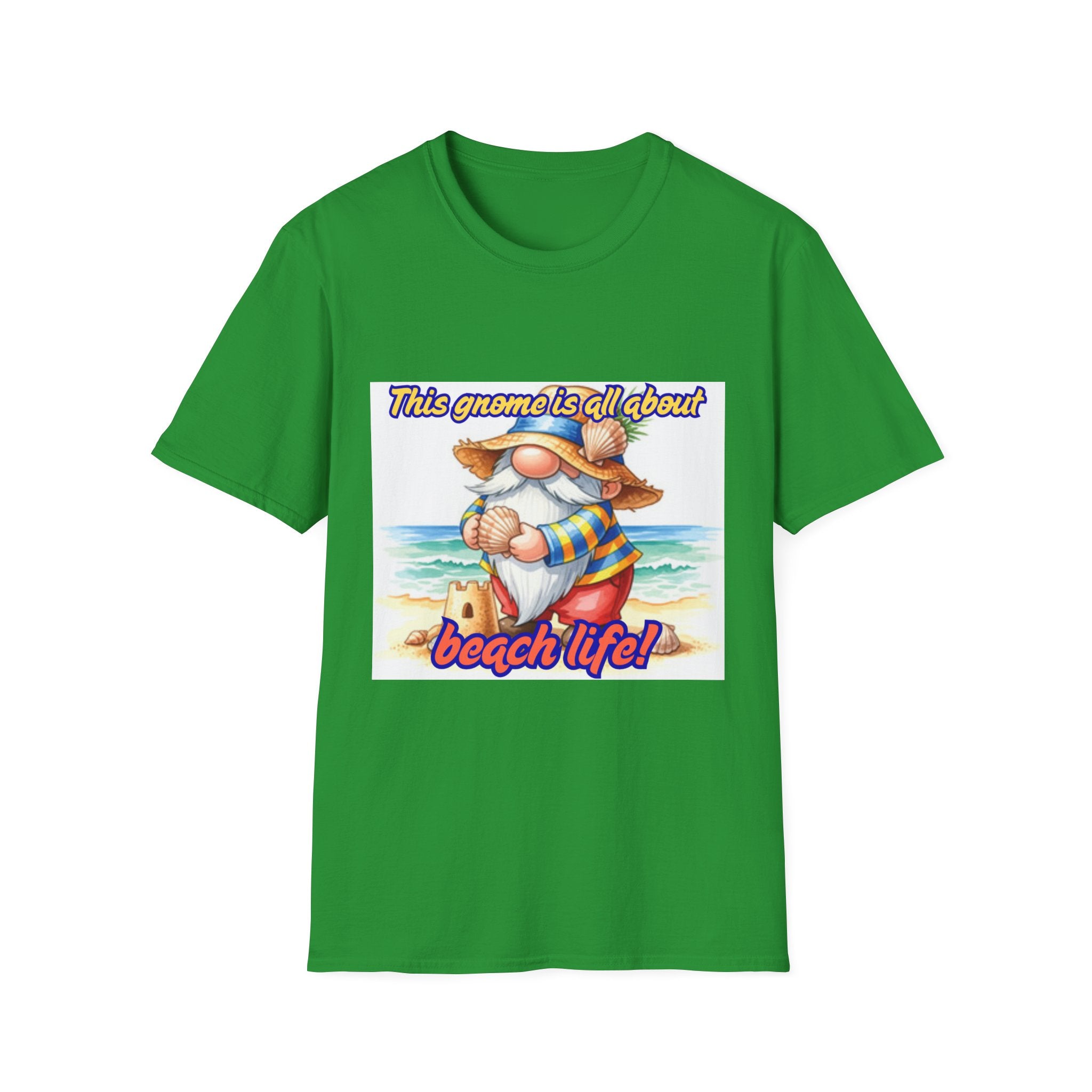 This Gnome Is All About Beach Life! Unisex Softstyle T-Shirt