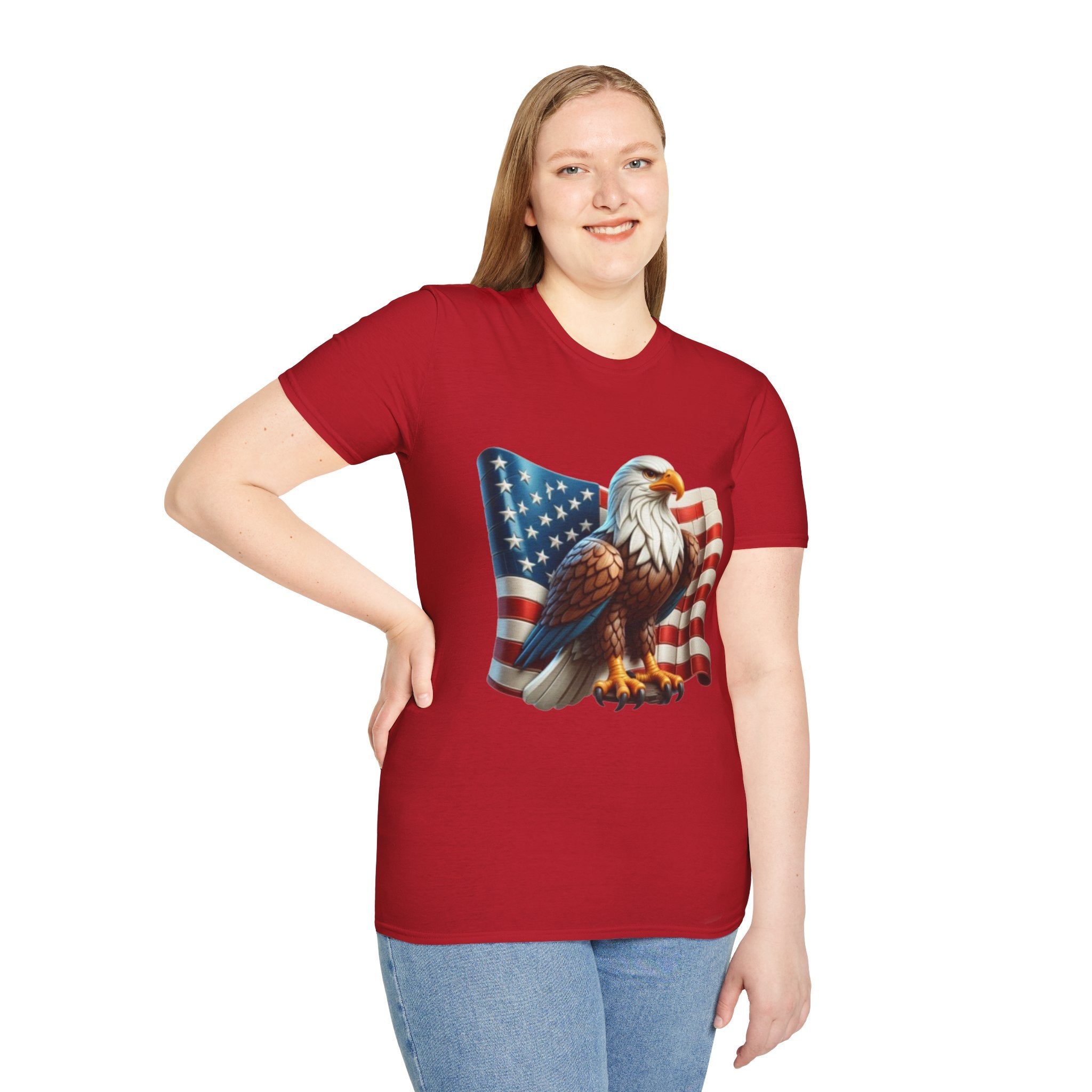 Patriotic Eagle Unisex Softstyle T-Shirt