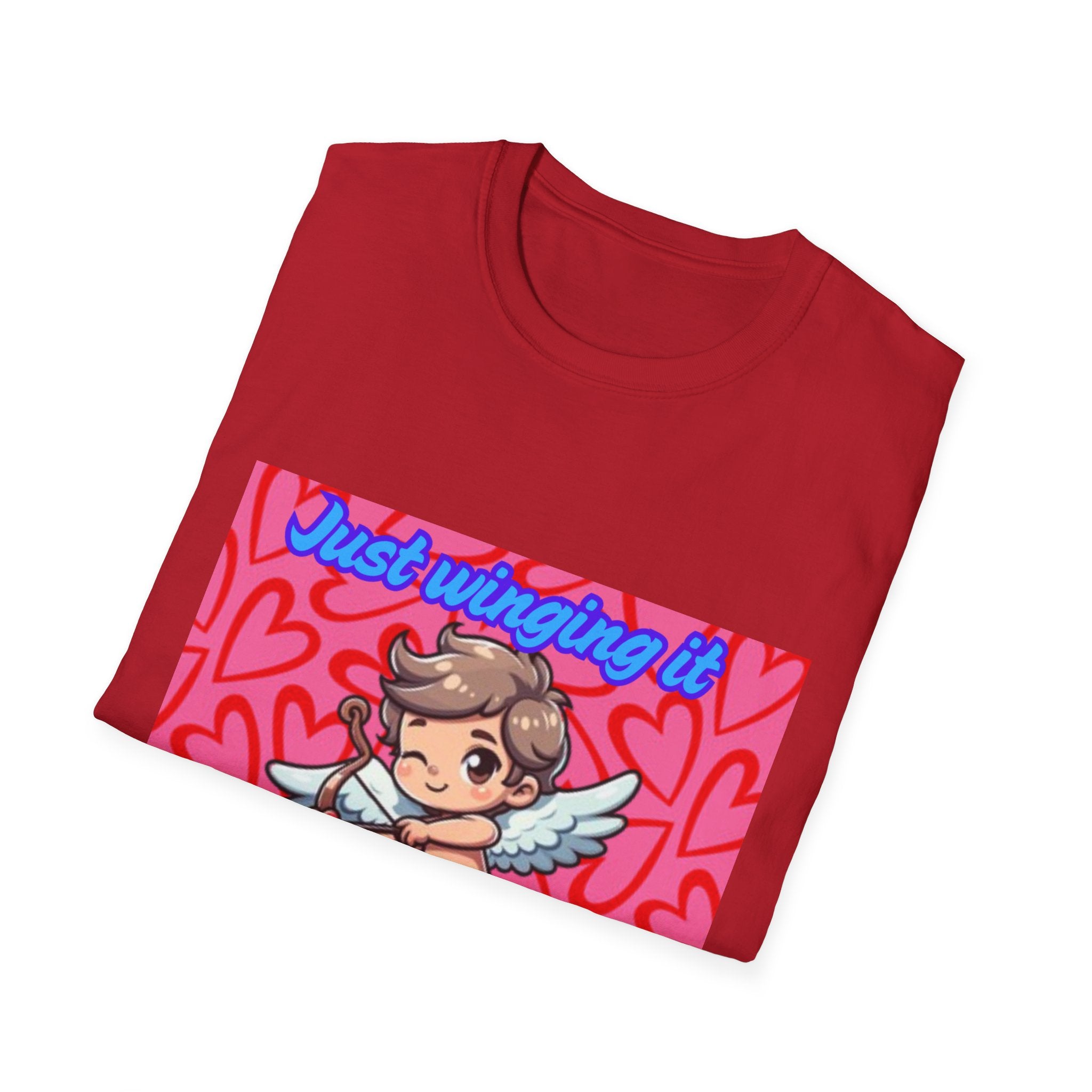 Just Winging It And Aiming For Love Unisex Softstyle T-Shirt
