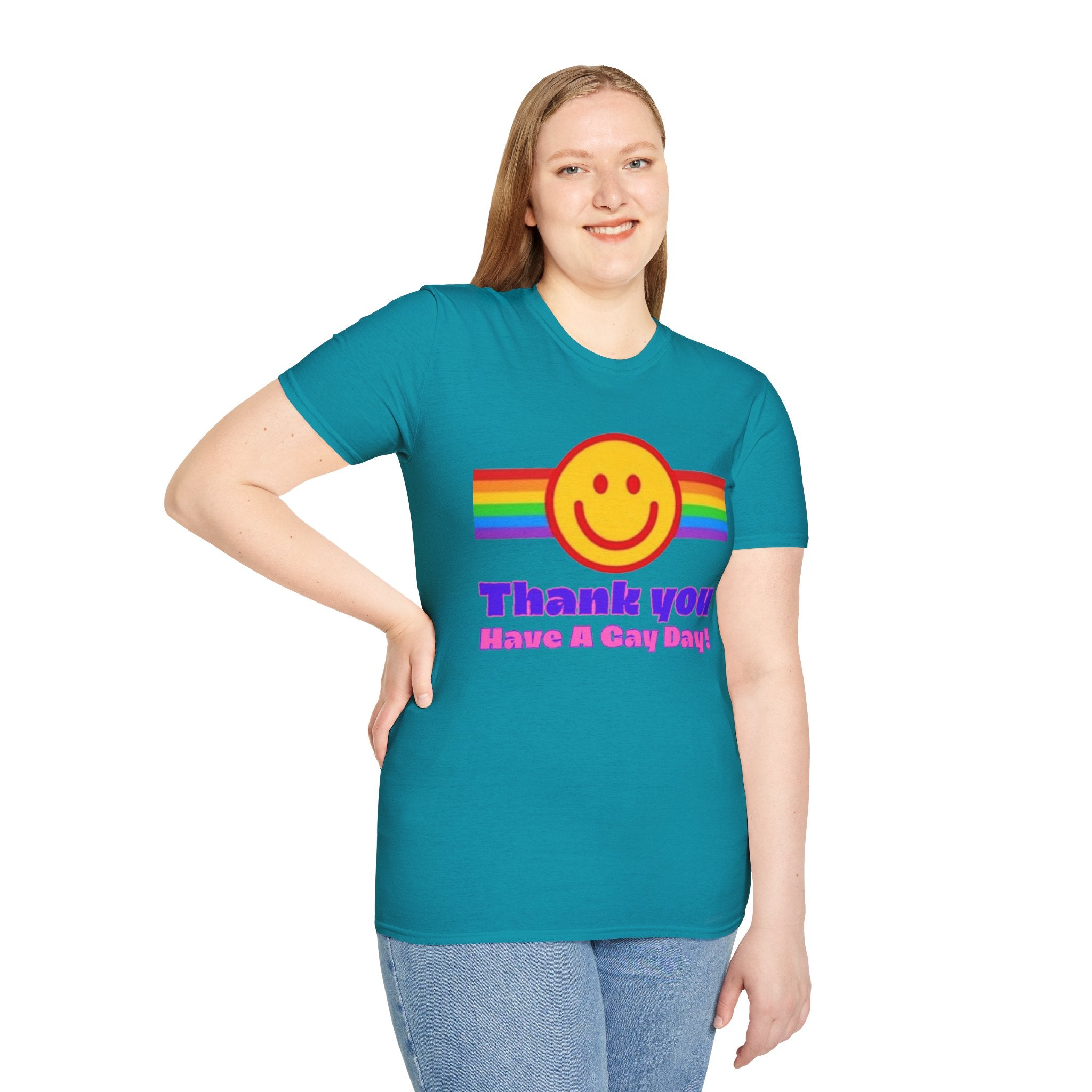 Thank You Have A Gay Day Unisex Softstyle T-Shirt