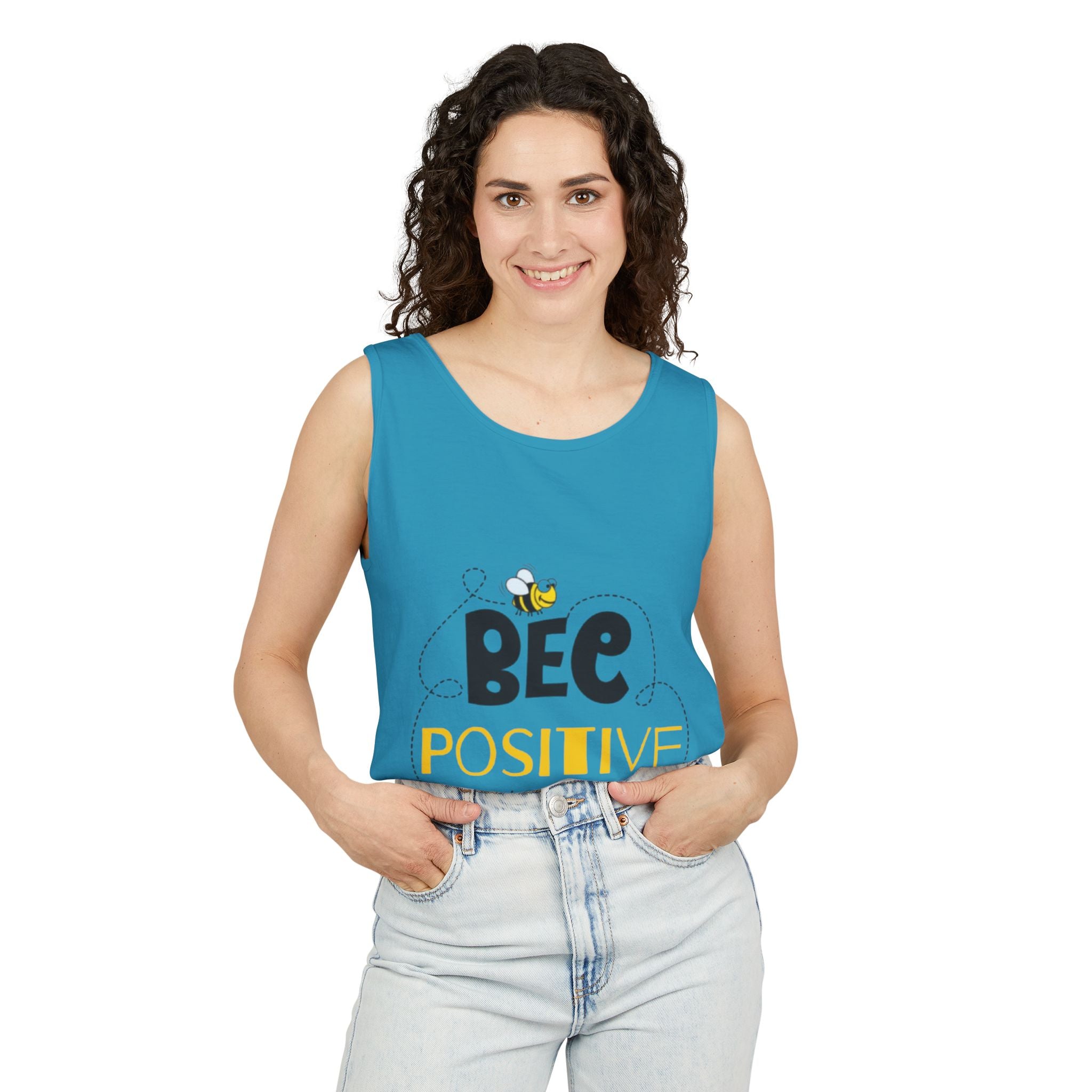 Bee Positive Unisex Garment-Dyed Tank Top