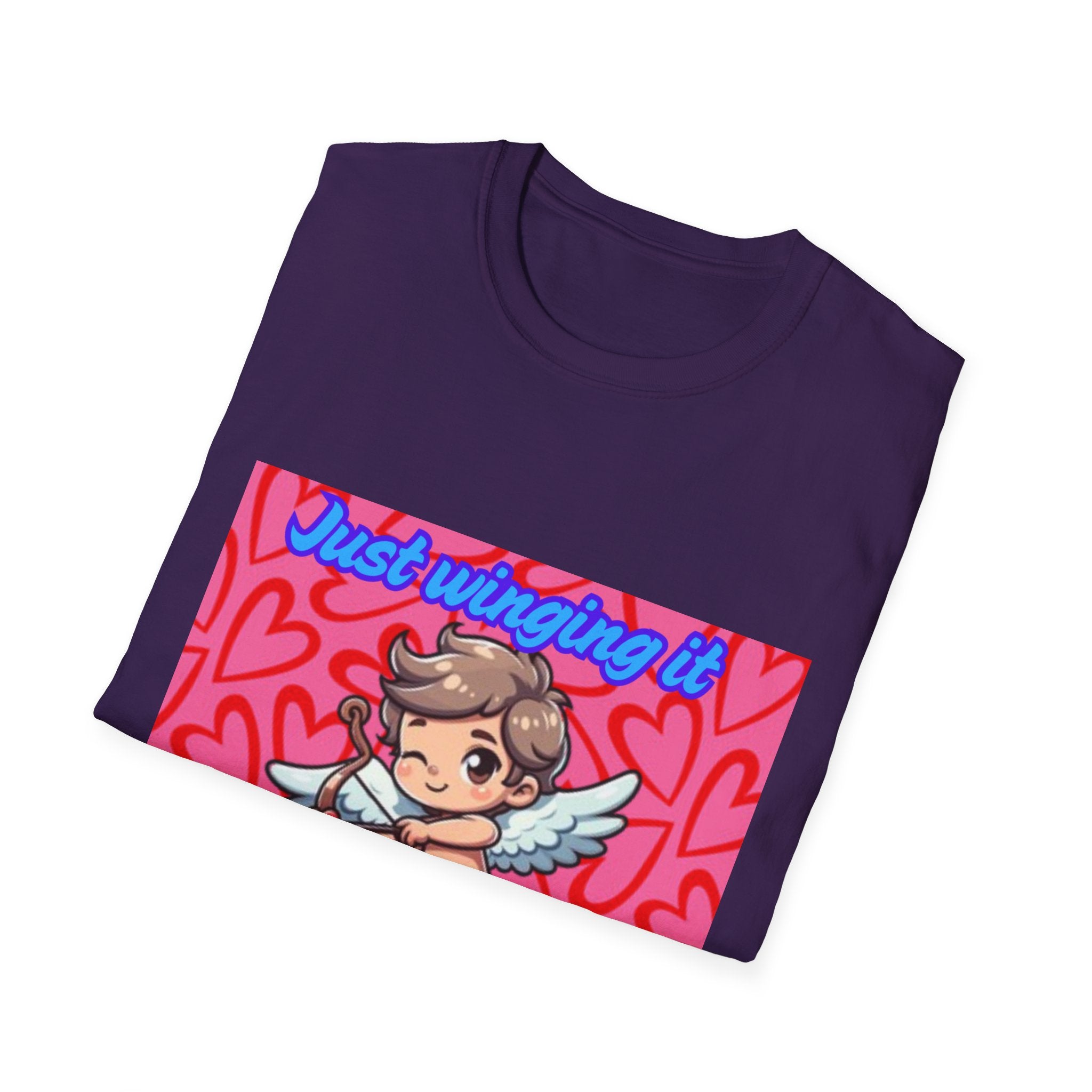 Just Winging It And Aiming For Love Unisex Softstyle T-Shirt