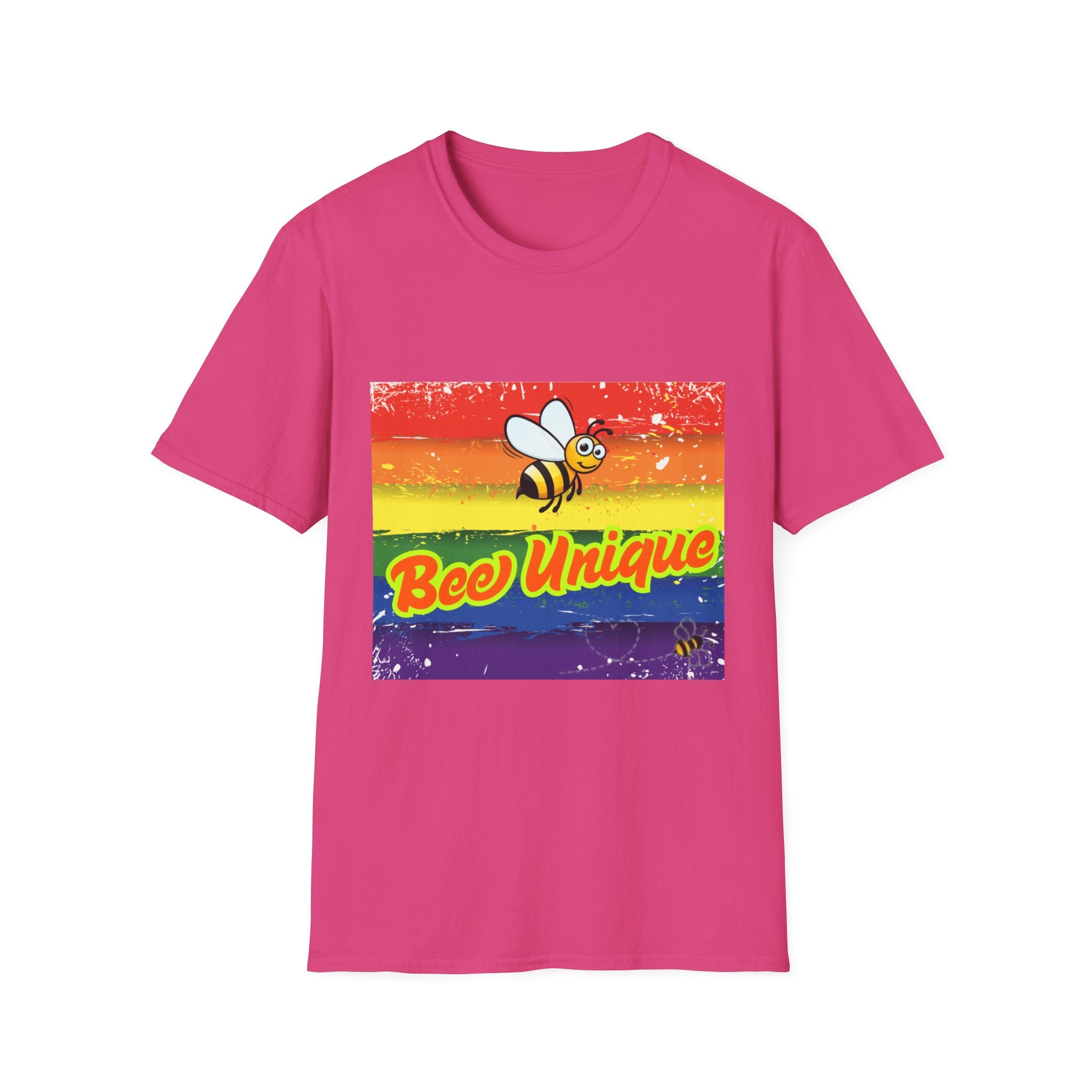 Bee Unique Rainbow Unisex Softstyle T-Shirt