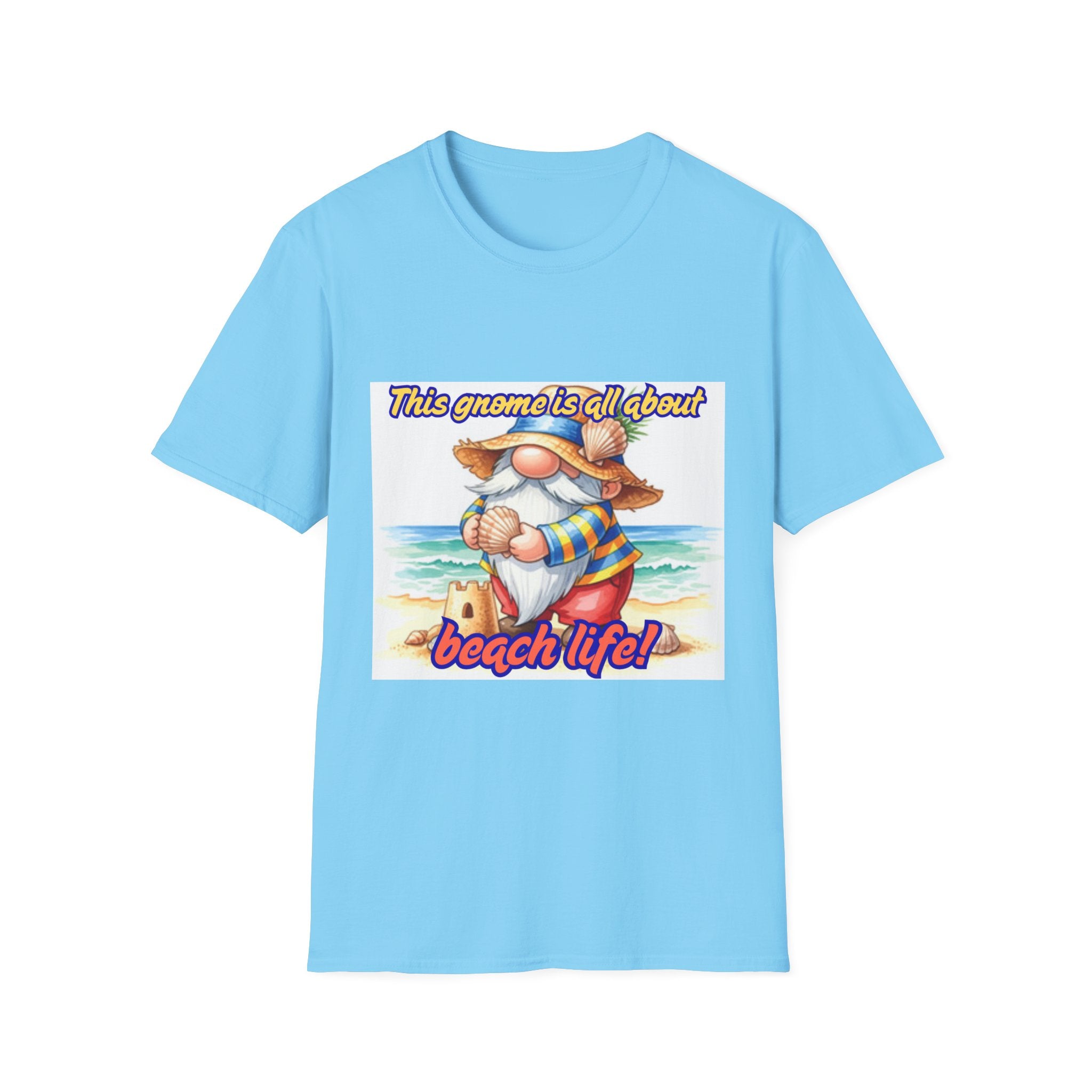 This Gnome Is All About Beach Life! Unisex Softstyle T-Shirt