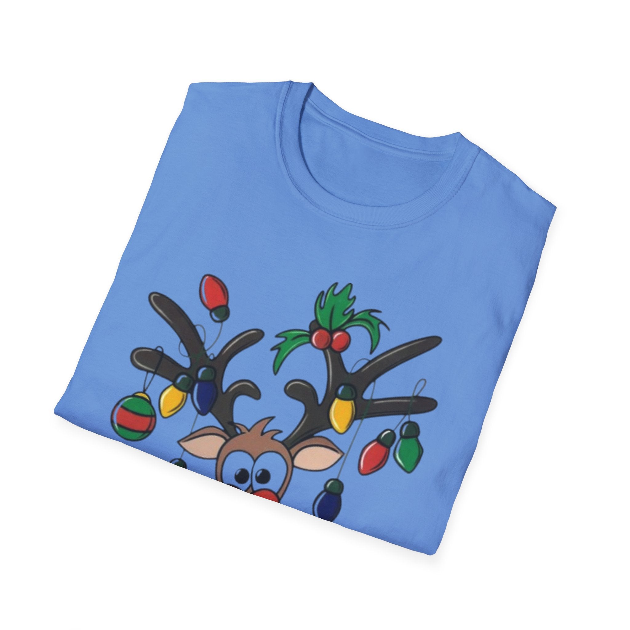 Festive Reindeer Unisex Softstyle T-Shirt