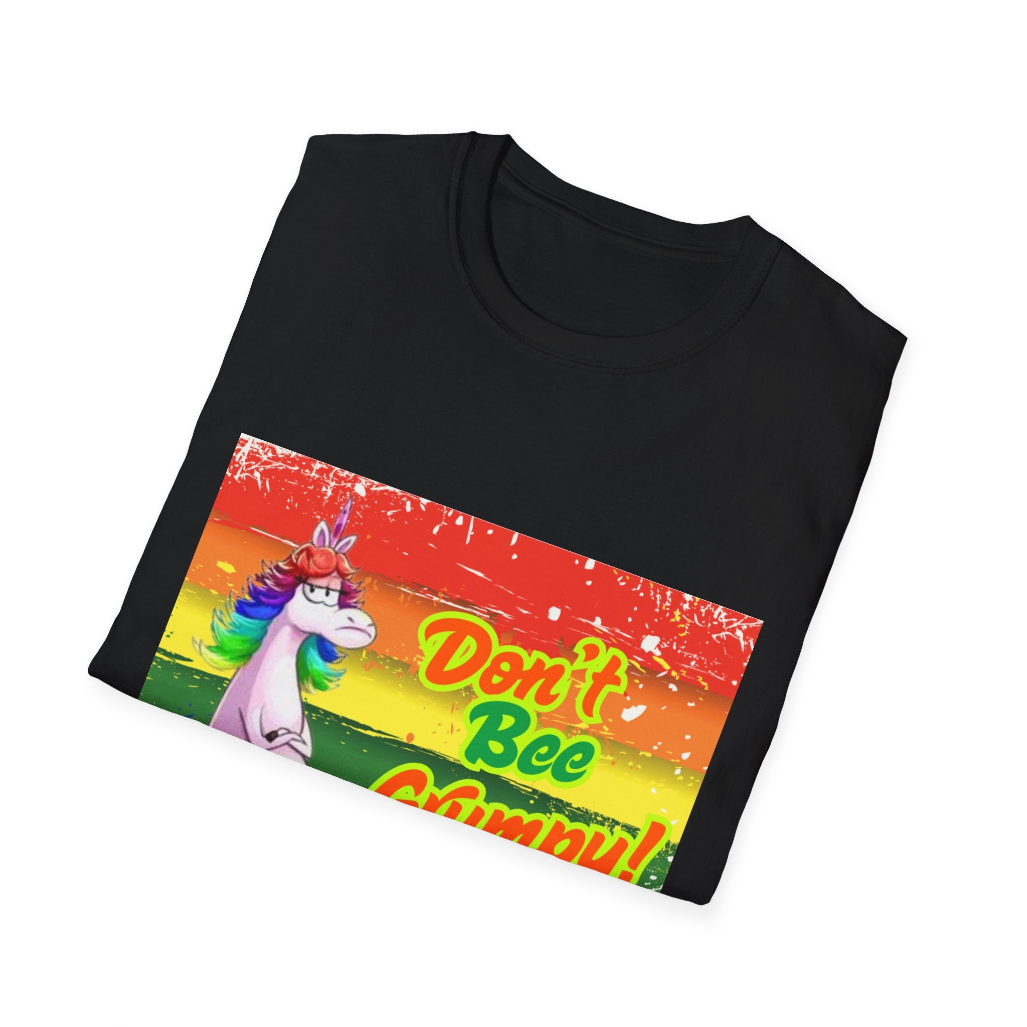 Don't Bee Grumpy Rainbow Unisex Softstyle T-Shirt