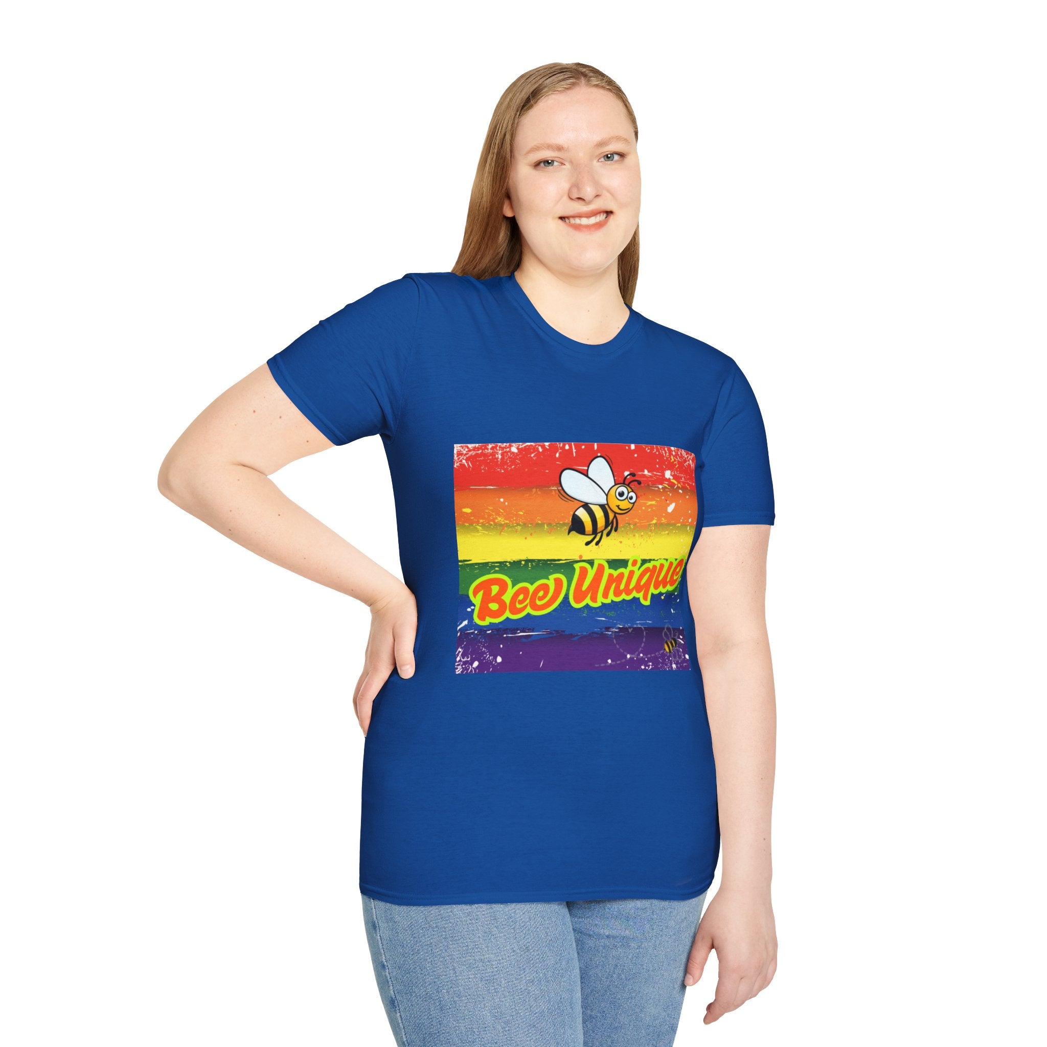 Bee Unique Rainbow Unisex Softstyle T-Shirt