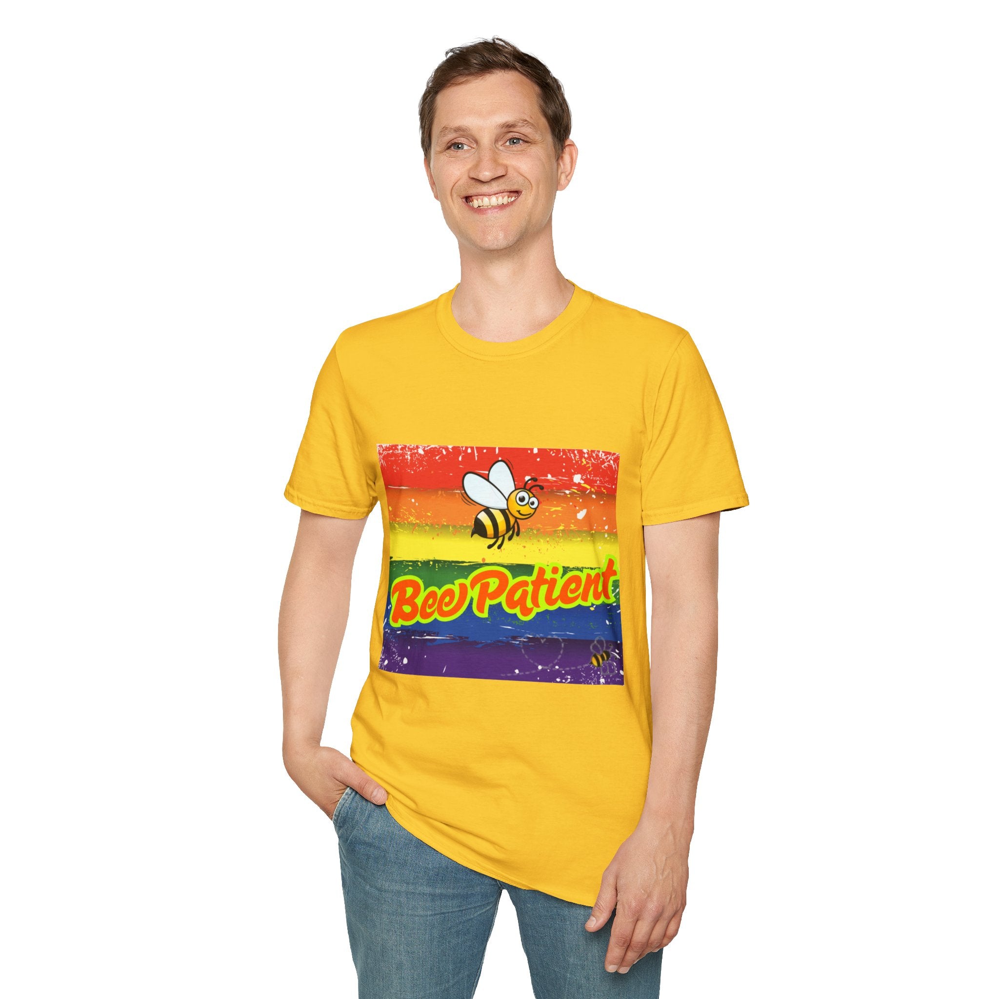 Bee Patient Rainbow Unisex Softstyle T-Shirt