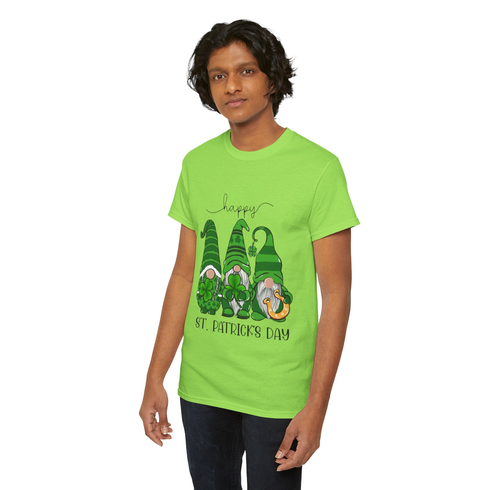 Happy St. Patrick’s Day Gnome Unisex Heavy Cotton T-Shirt