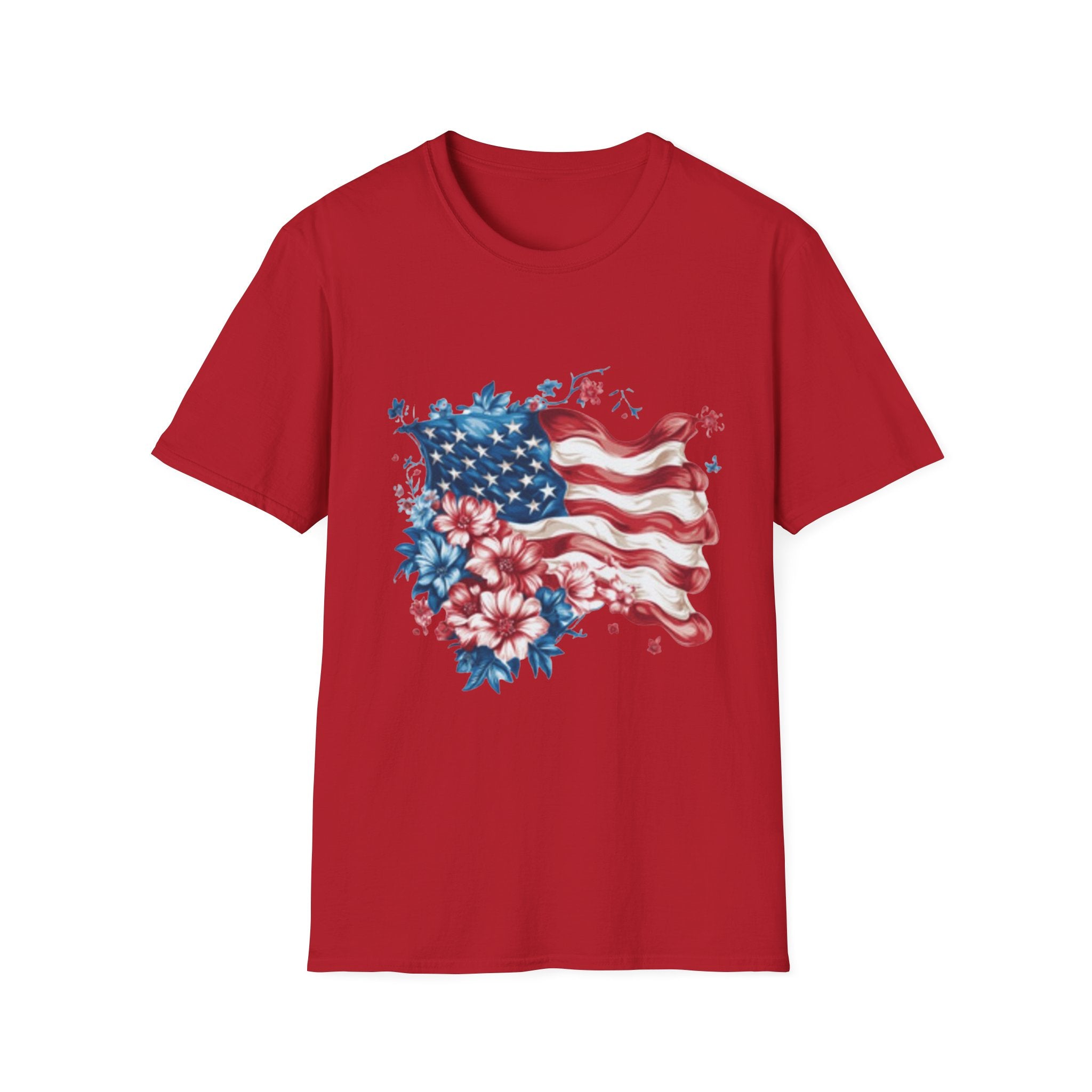 Patriotic USA Flag Unisex Softstyle T-Shirt