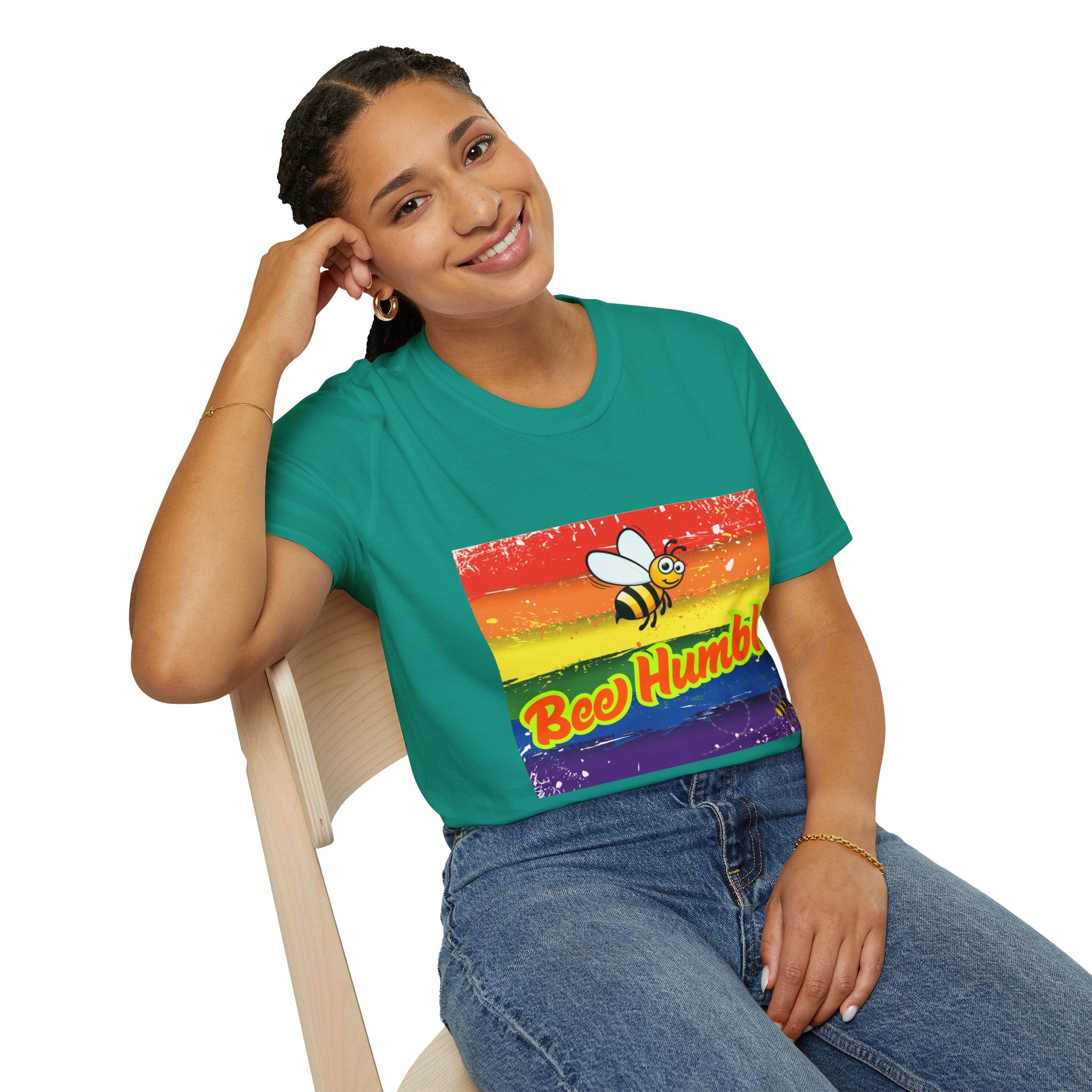 Bee Humble Rainbow Unisex Softstyle T-Shirt