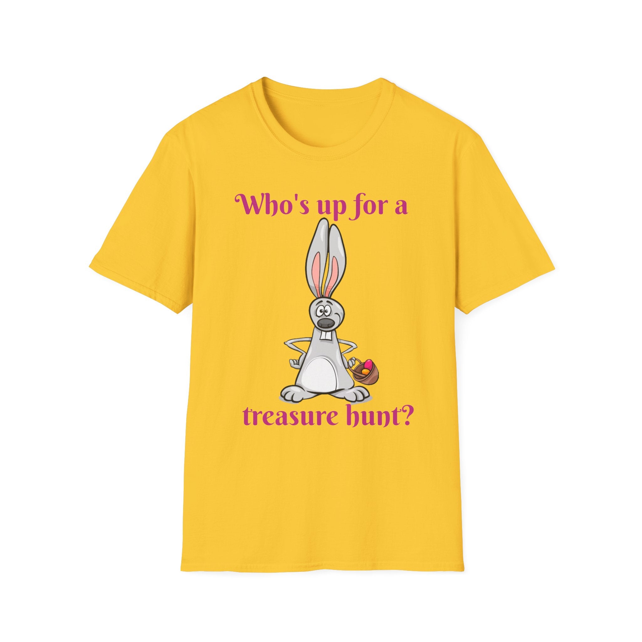 Who's Up For A Treasure Hunt Bunny Unisex Softstyle T-Shirt