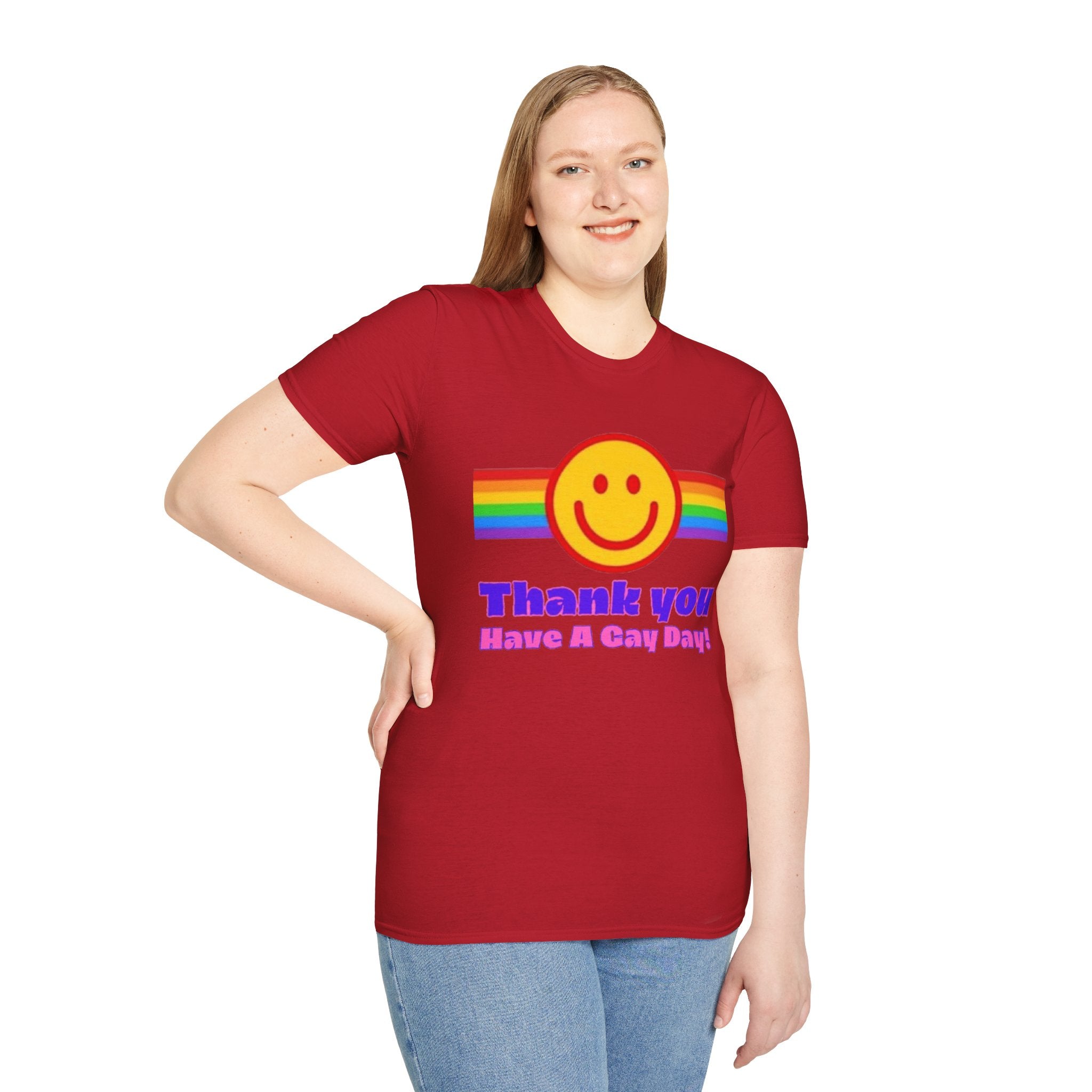 Thank You Have A Gay Day Unisex Softstyle T-Shirt
