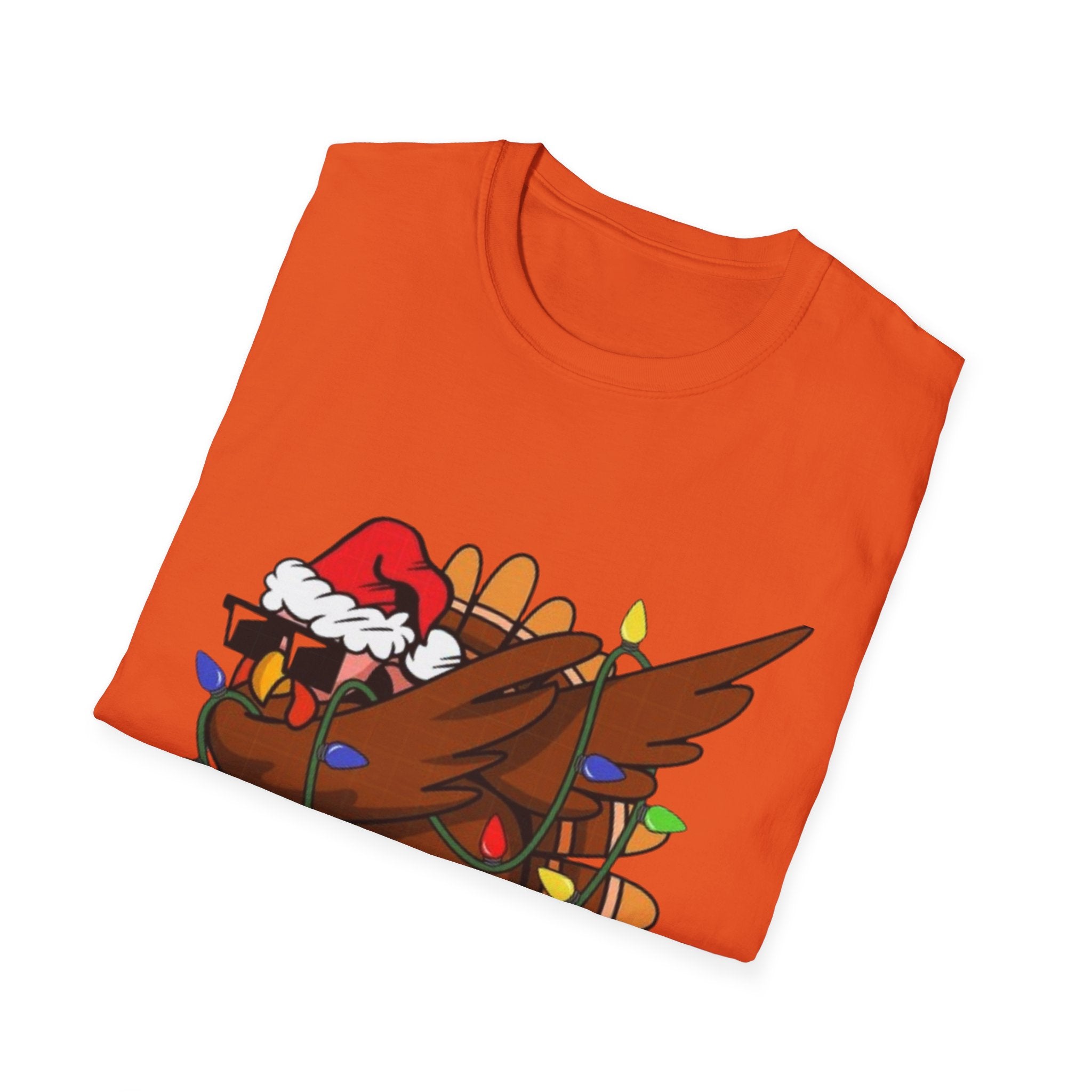 Dabbing Christmas Turkey Unisex Softstyle T-Shirt