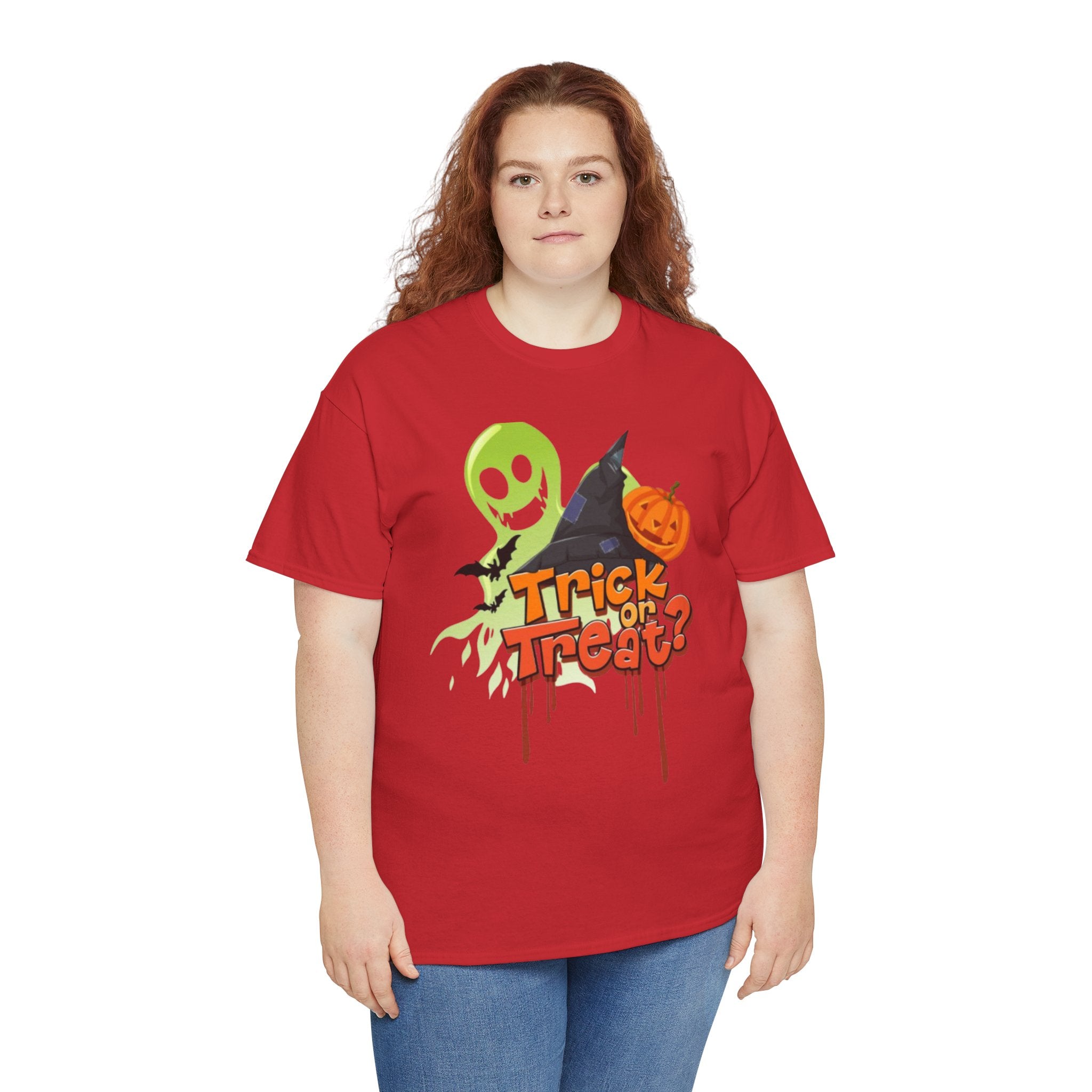 Halloween Trick or Treat Unisex Heavy Cotton Short Sleeve T-Shirt