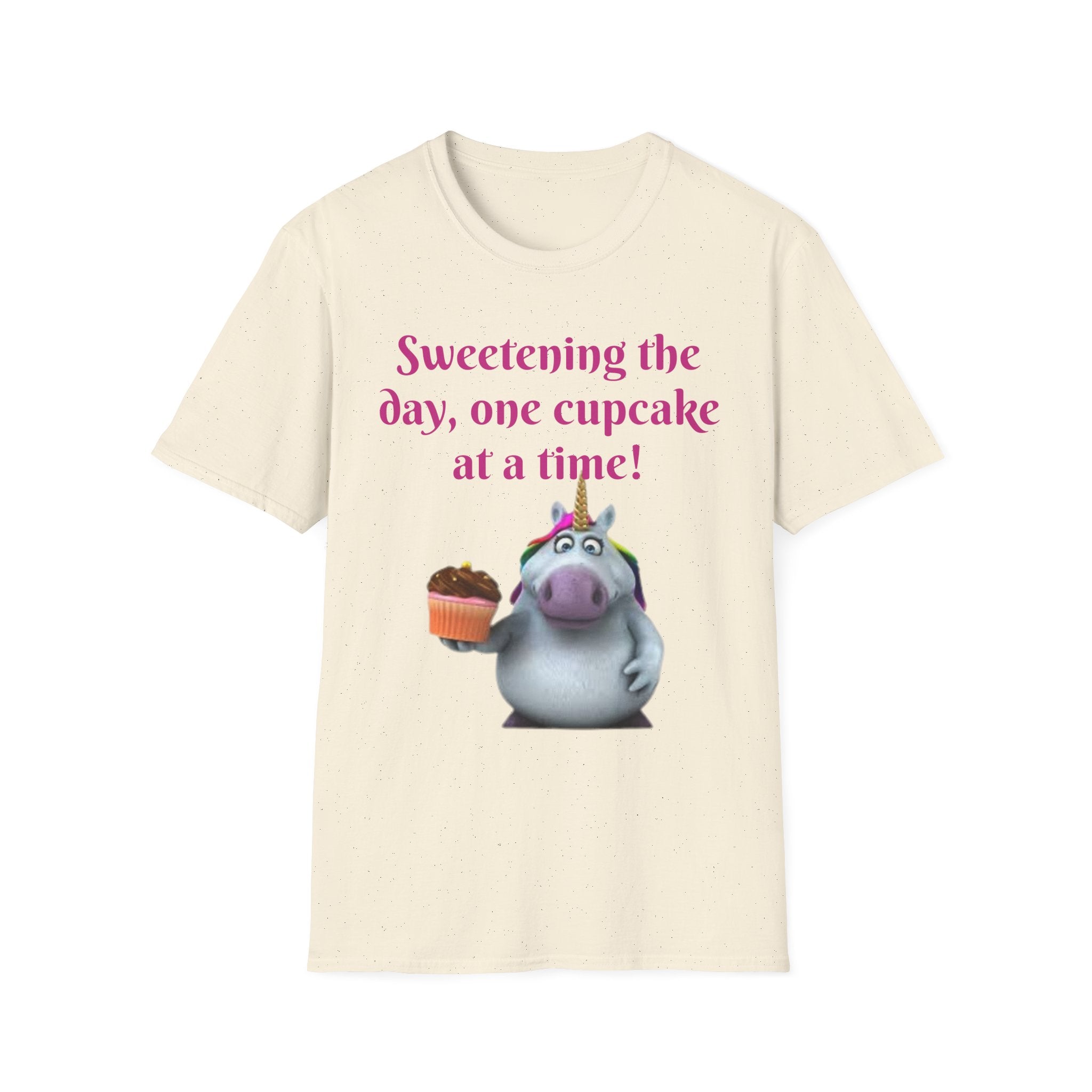 Sweetening The Day, One Cupcake At A Time! Unicorn Unisex Softstyle T-Shirt