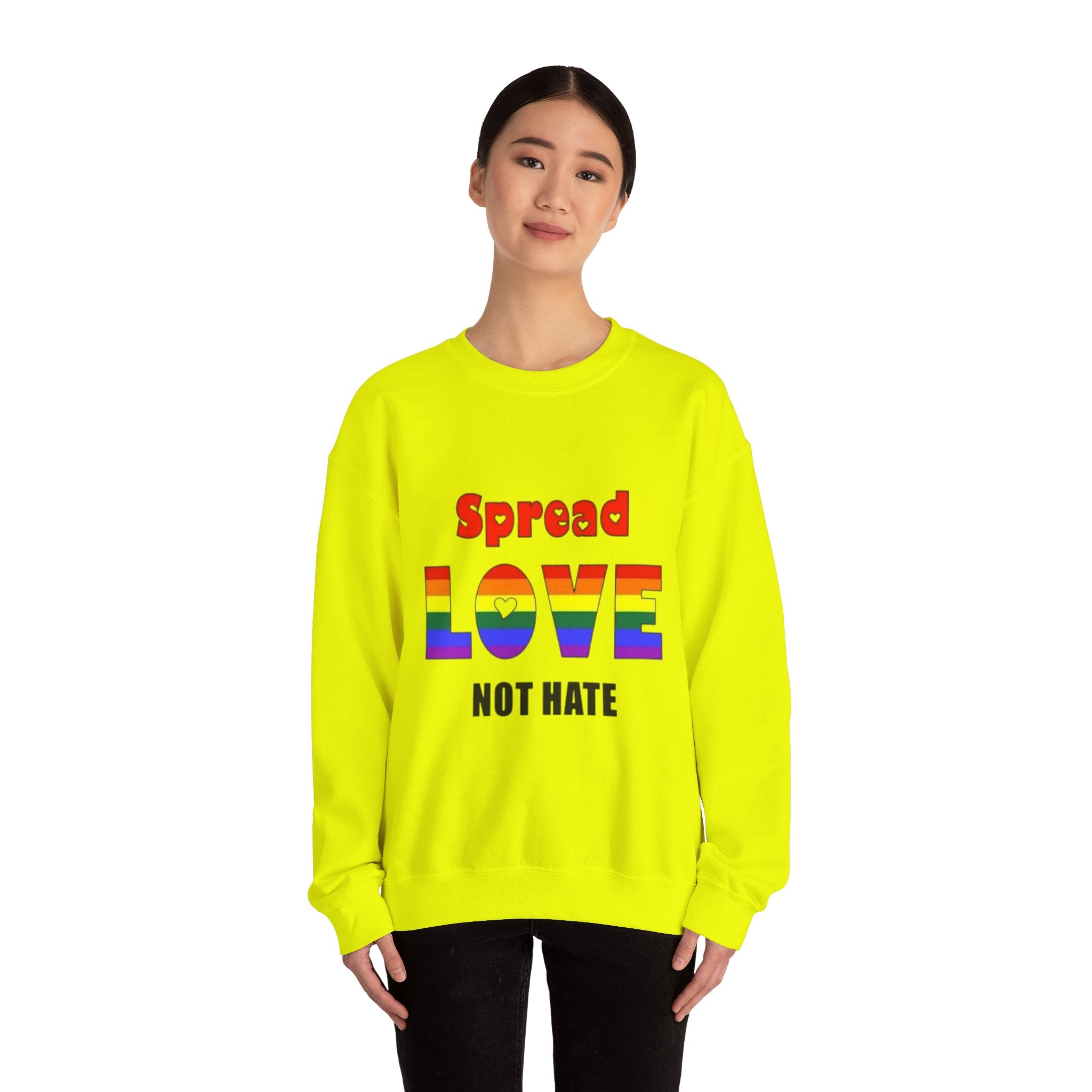 Spread Love Not Hate Unisex Crewneck Sweatshirt