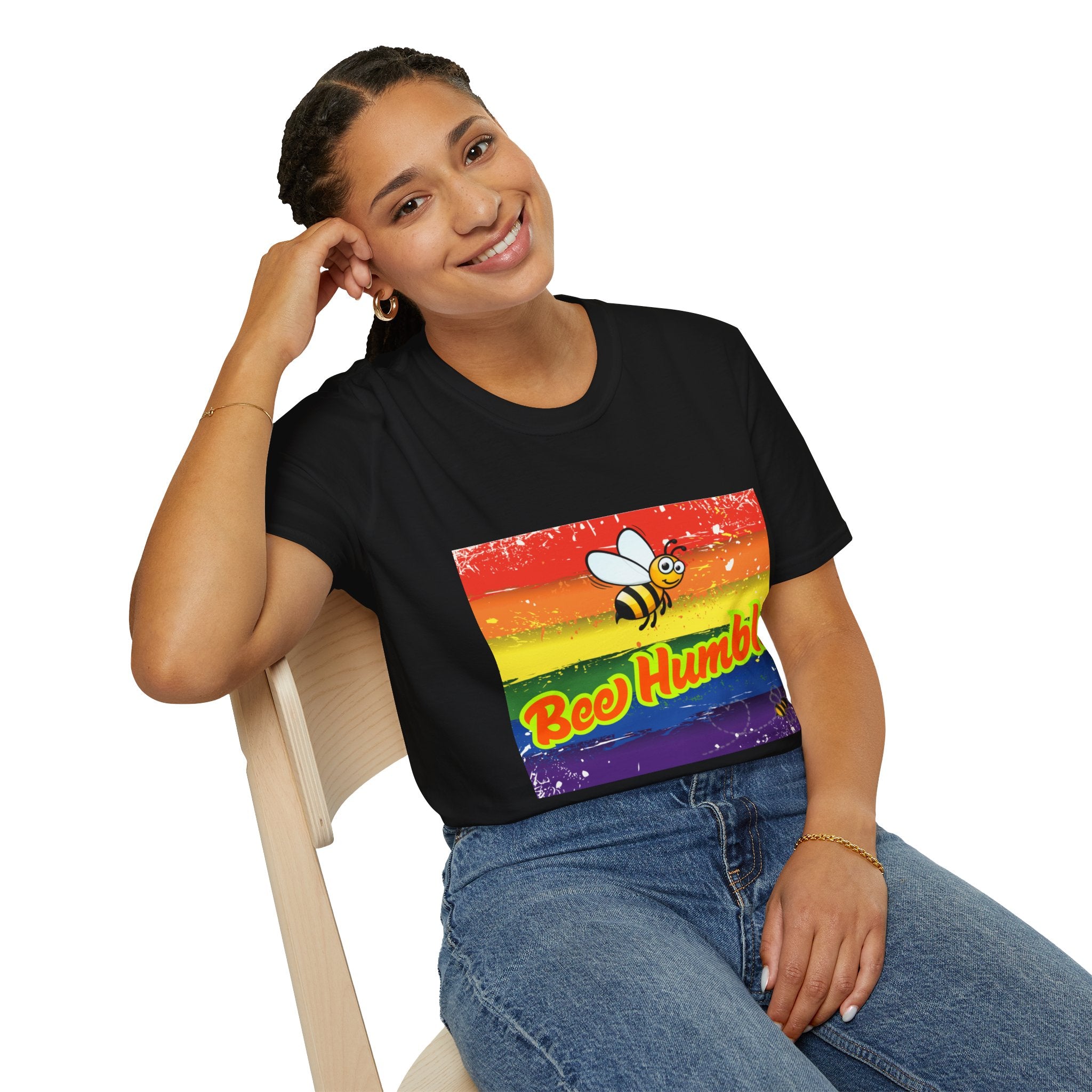Bee Humble Rainbow Unisex Softstyle T-Shirt